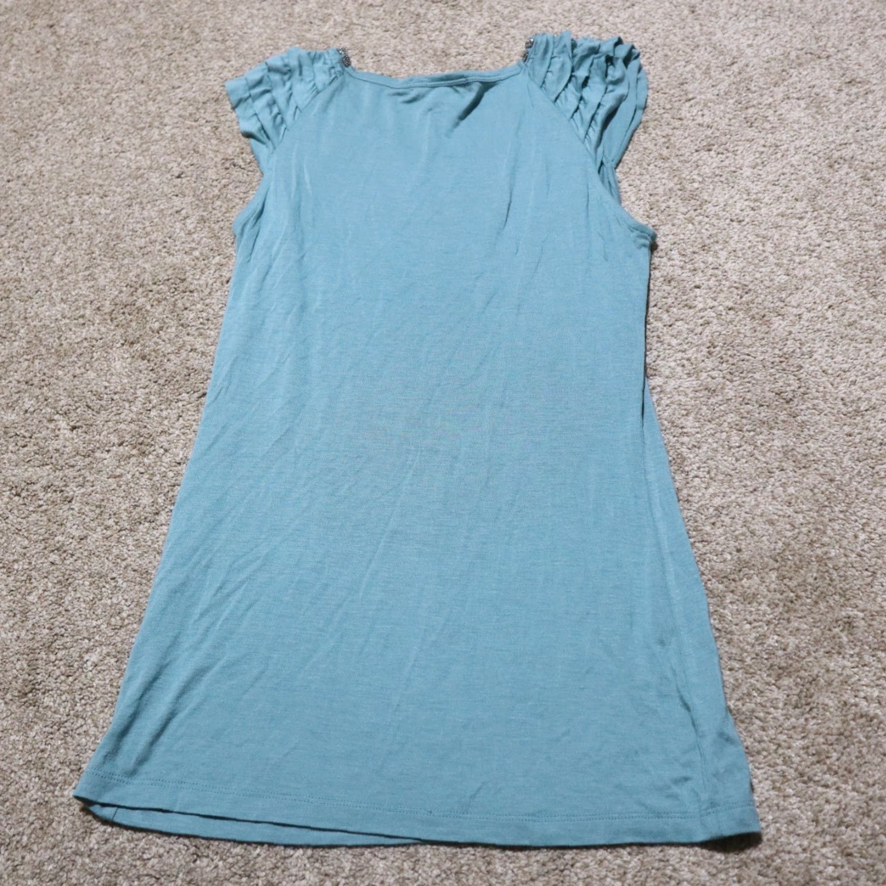 Willi Smith Willi Smith Shirt Tank Adult Women's Size S turquoise Sleeveless Top Small Woman Blues Turquoise Tank Top Size S / US 4 / IT 40 - 6 Thumbnail