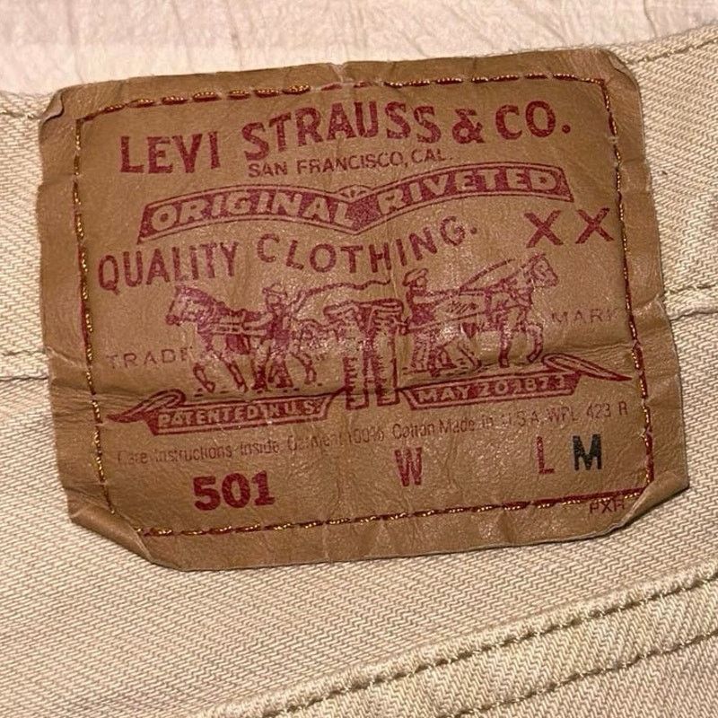 Levi's Vintage Levi’s Beige Button Fly 1994 Denim Jeans Size 28" / US 6 / IT 42 - 4 Thumbnail