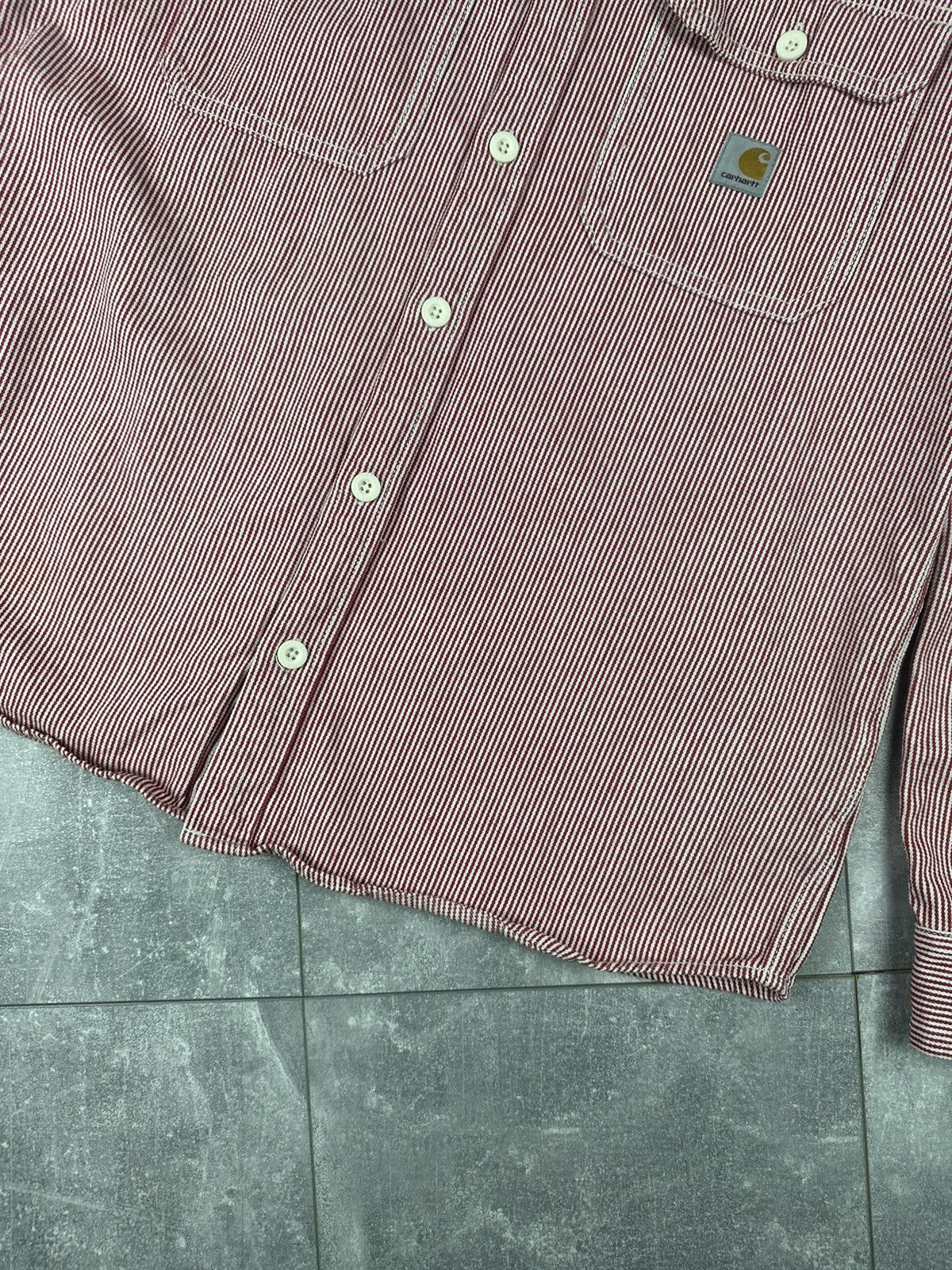 Carhartt Carhartt Long Sleeve Harbour Shirt White/Red Size US L / EU 52-54 / 3 - 12 Thumbnail