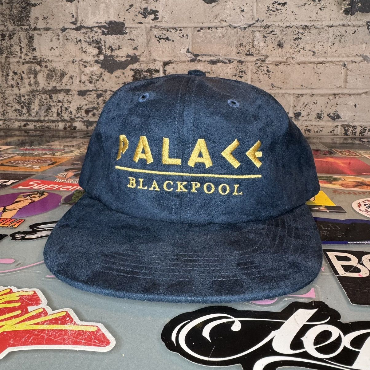 Evisu × Palace Palace x Evisu Snapback Reverse Indigo Wash | Grailed