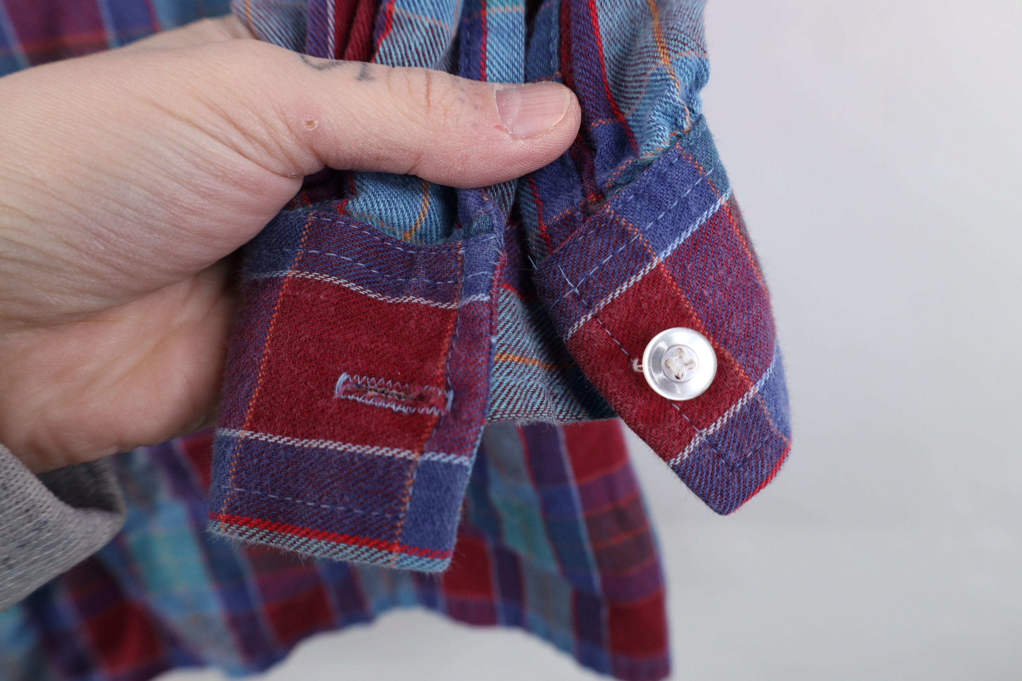 Vintage Vintage 70s Streetwear Neck Flannel Pullover Shirt Plaid USA Size XXL / US 16-18 / IT 52-54 - 7 Thumbnail
