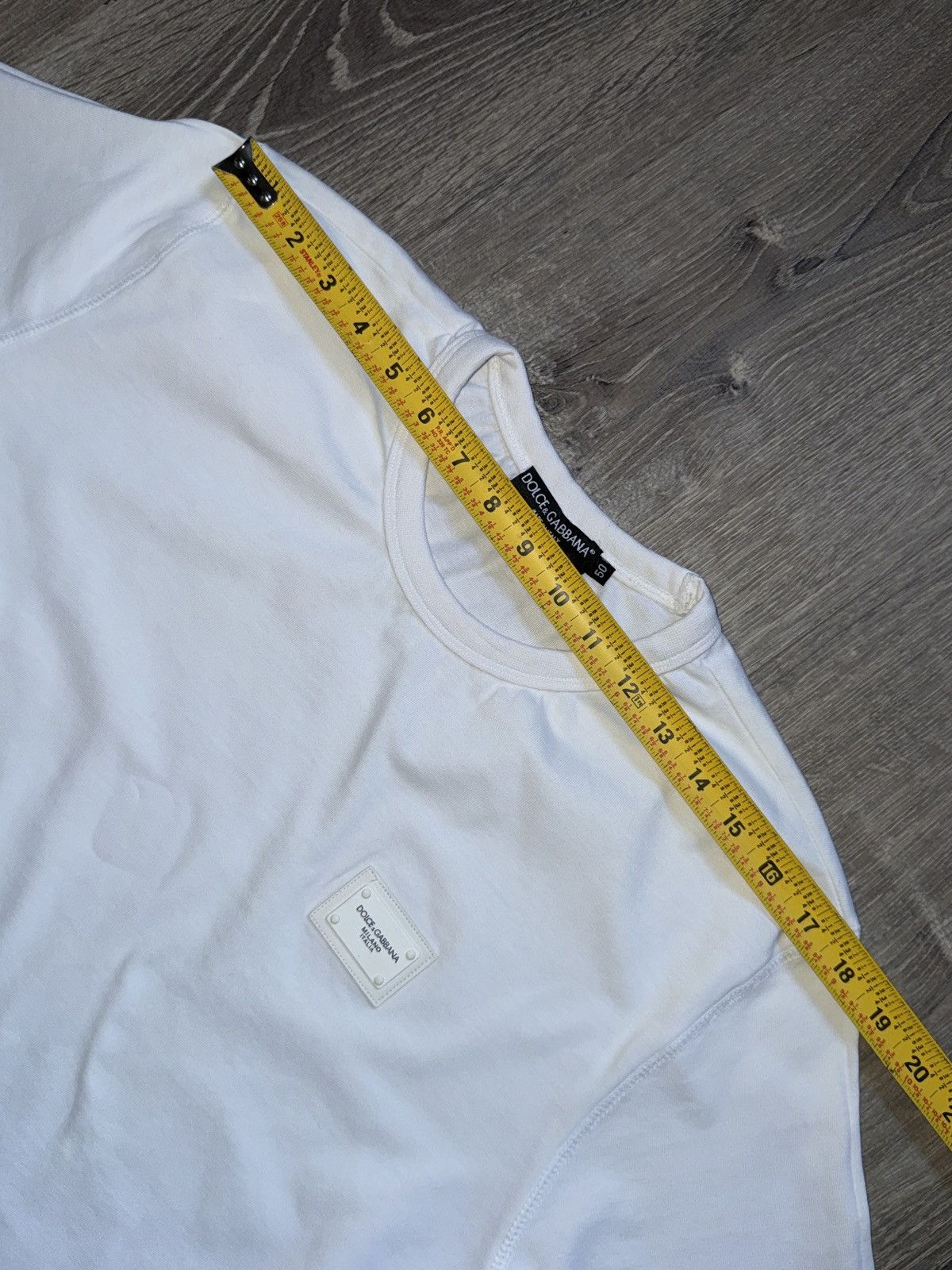 Dolce & Gabbana Dolce & Gabbana White Logo Plaque Cotton Crew Neck T-shirt Size US XL / EU 56 / 4 - 8 Thumbnail