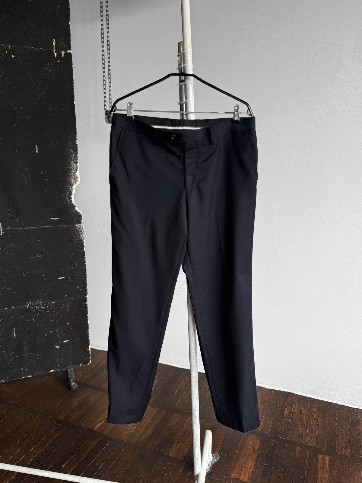 Designer × Oscar Jacobson Oscar Jacobson Mens Blue Suit Blazer Jacket Trouser Pants Size 40L - 7 Thumbnail