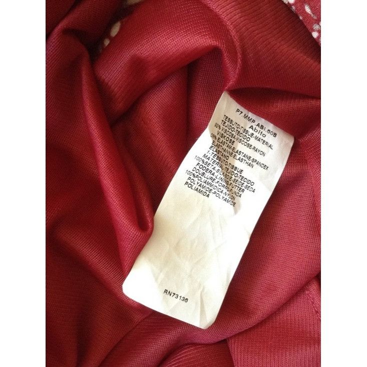 Max Mara MaxMara Silk Knit Jersey Long Sleeve Burgundy Print Midi Dre Size XS / US 0-2 / IT 36-38 - 12 Thumbnail