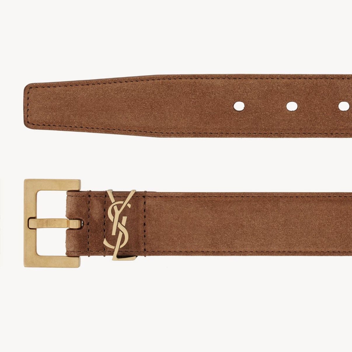 Saint Laurent Paris SAINT LAURENT CASSANDRE SUEDE BELT Size ONE SIZE - 1 Thumbnail
