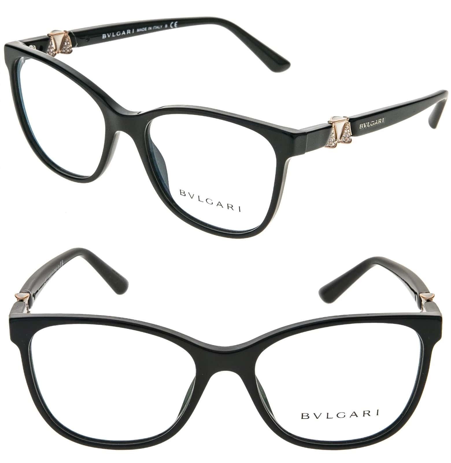 Bvlgari BULGARI BV4118B Diva 4118 Black Luxury Crystal Eyeglasses Size ONE SIZE - 1 Thumbnail