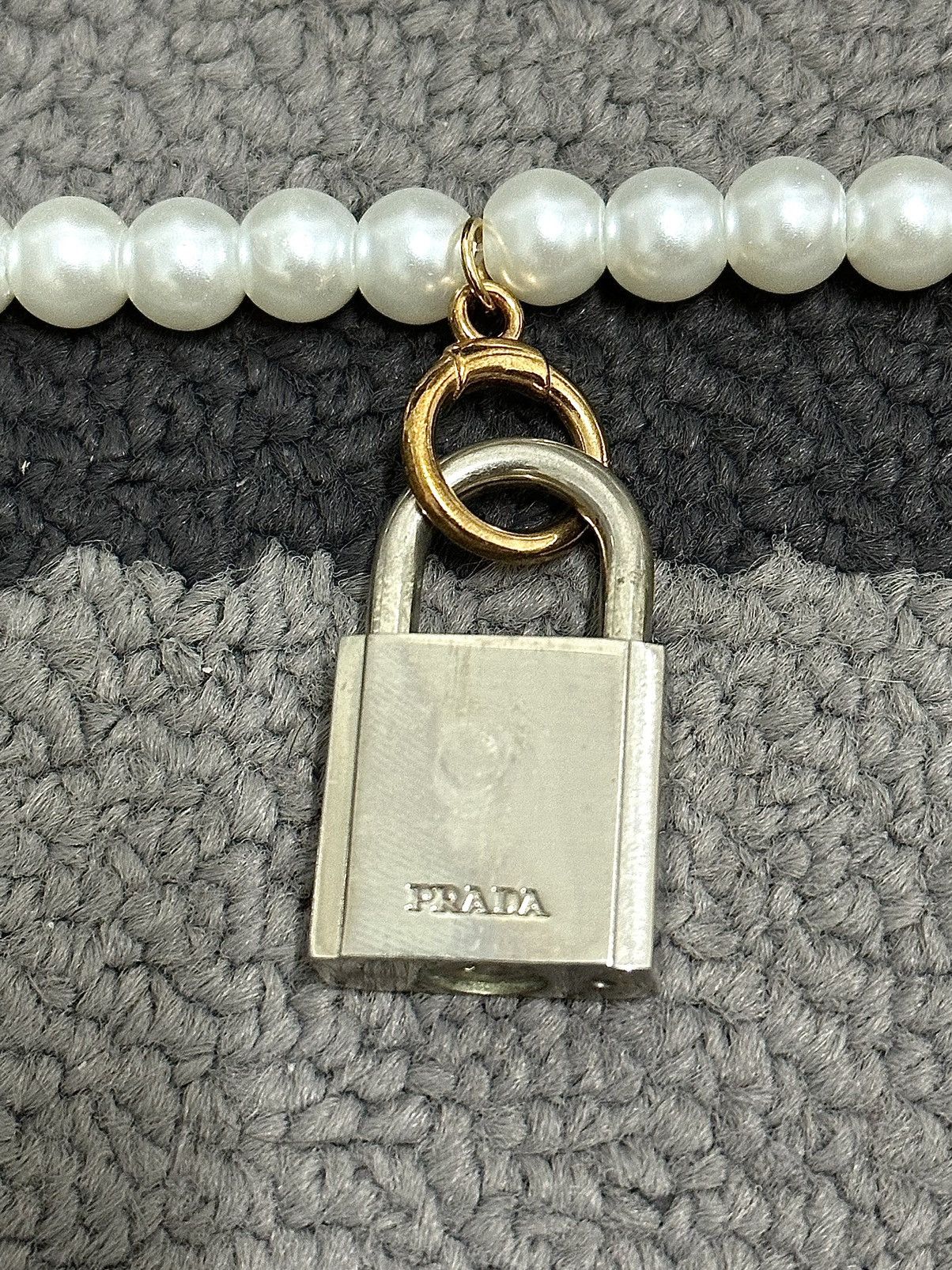 Other Authentic Prada Padlock Pearls Necklace Rework Size ONE SIZE - 3 Thumbnail