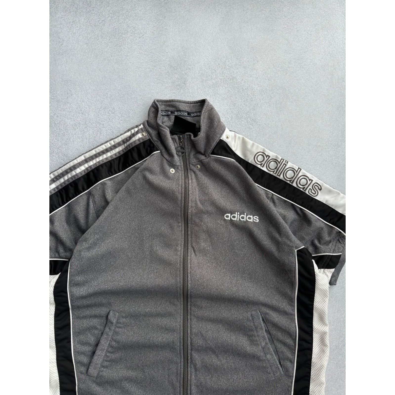 Adidas VTG Adidas Zip Overshirt Tee Size US S / EU 44-46 / 1 - 3 Thumbnail