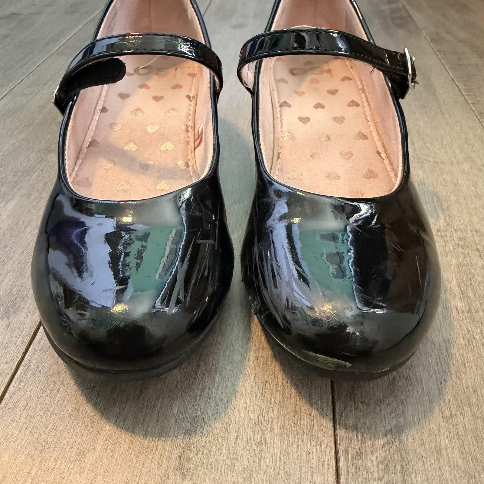 Anti Social Social Club Girls' Black Patent Dress Shoes Glitter Block Heel Size 2 Size US 4 / IT 34 - 5 Thumbnail