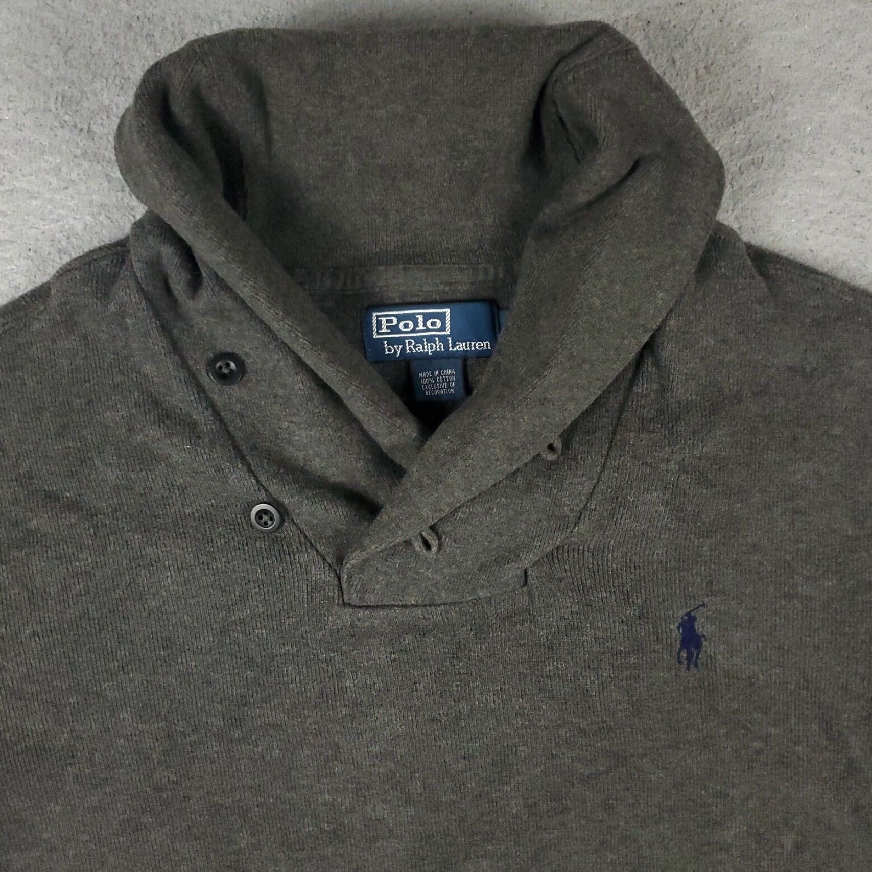 Ralph Lauren Ralph Lauren Gray Pony Sweater Mens Medium Long Sleeve Collared Pullover Size US M / EU 48-50 / 2 - 2 Thumbnail