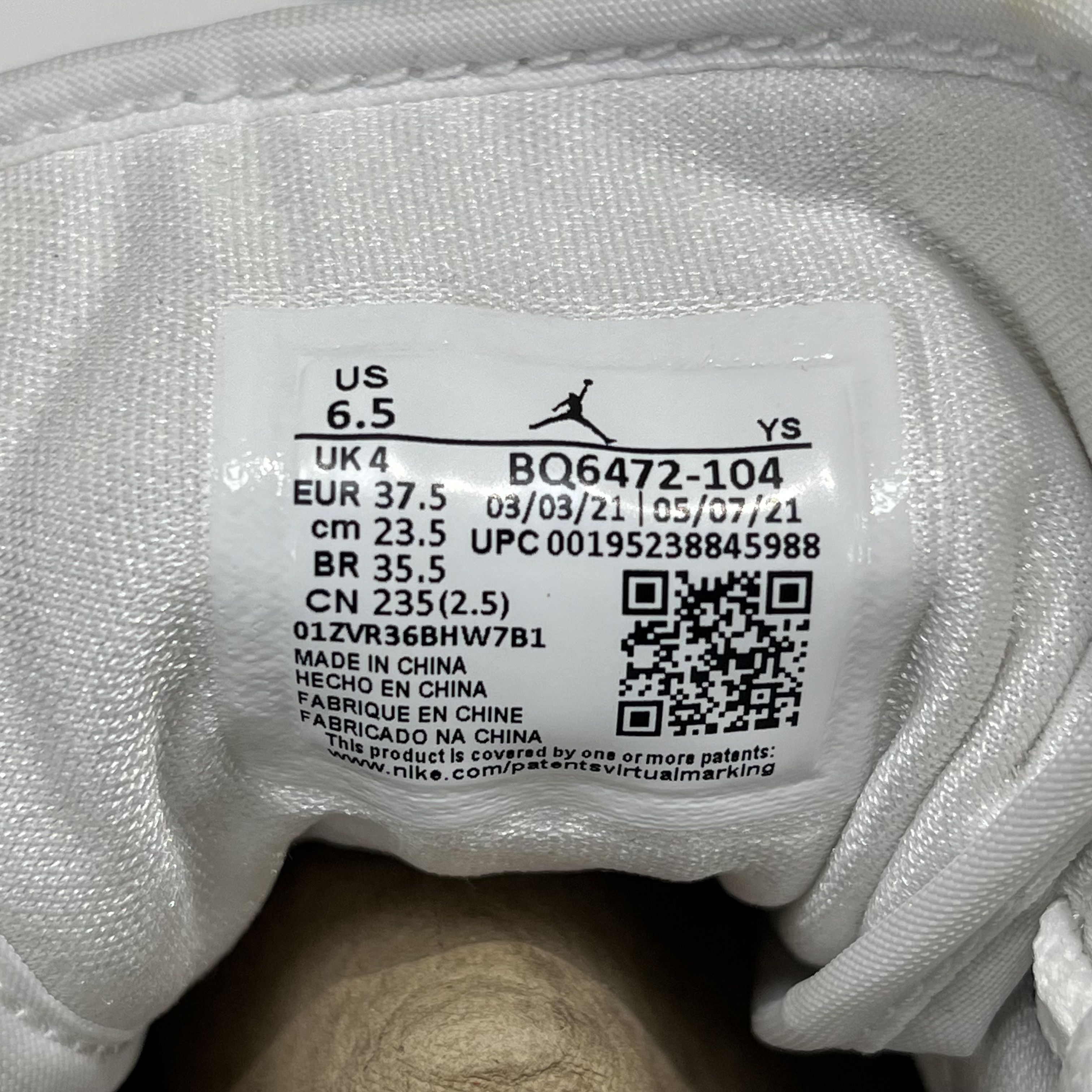 Nike Air Jordan 1 Mid Kentucky Blue (W) Size US 6.5 / EU 39-40 - 6 Thumbnail
