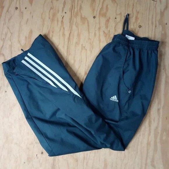 Adidas × Vintage Vintage Adidas Striped Mesh Lined Wind Pants Joggers Size US 30 / EU 46 - 1 Thumbnail