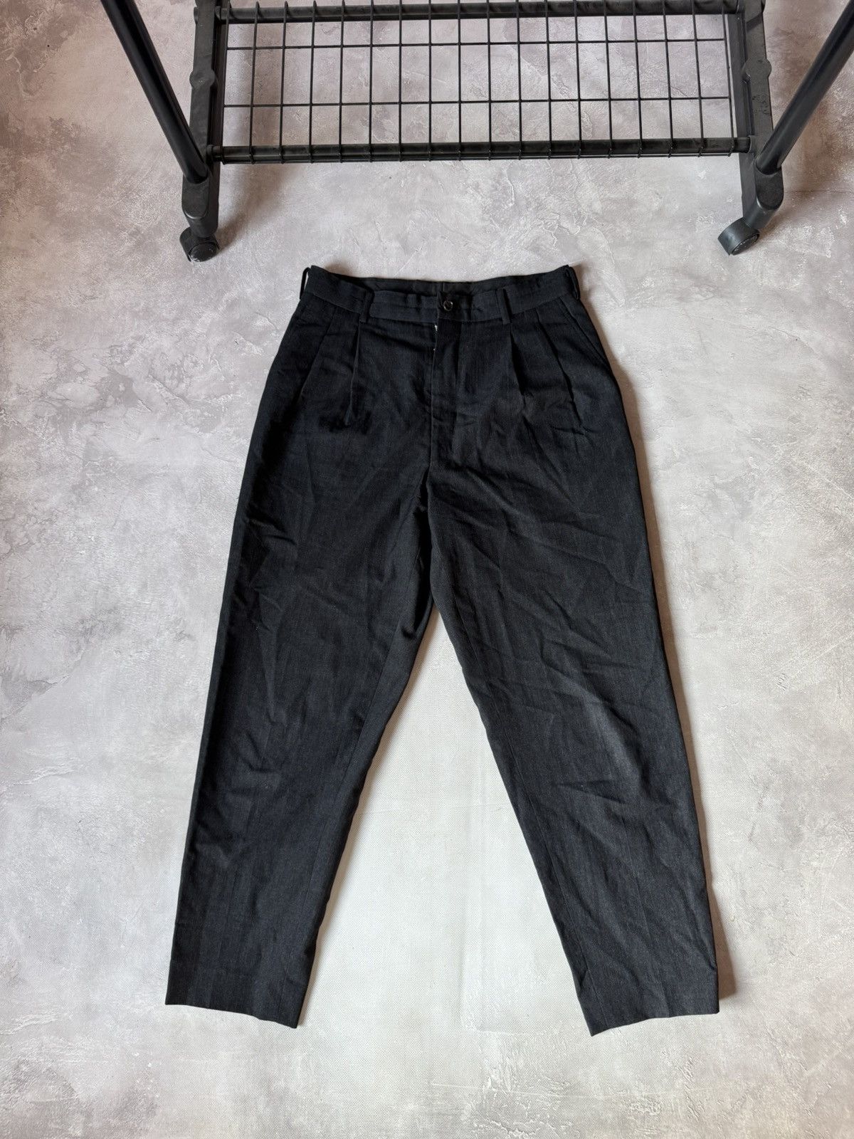 Comme des Garcons VTG 1989 Comme des Garcon Mens Wool Black Trouser Pants Size US 30 / EU 46 - 1 Thumbnail