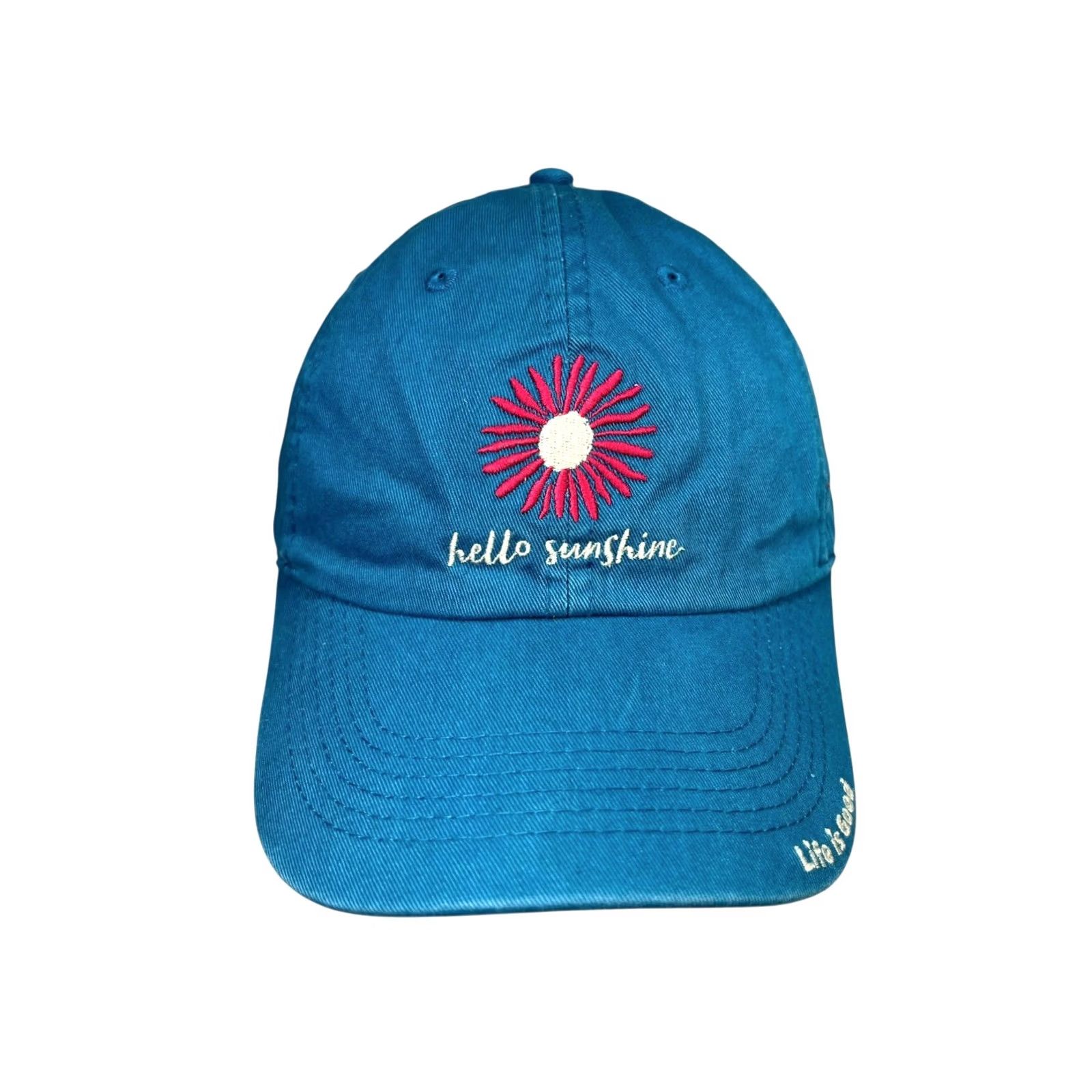 LIFE IS GOOD Hello Sunshine Baseball Hat Blue BaseBall Cap Unisex Adults One Size main image 5