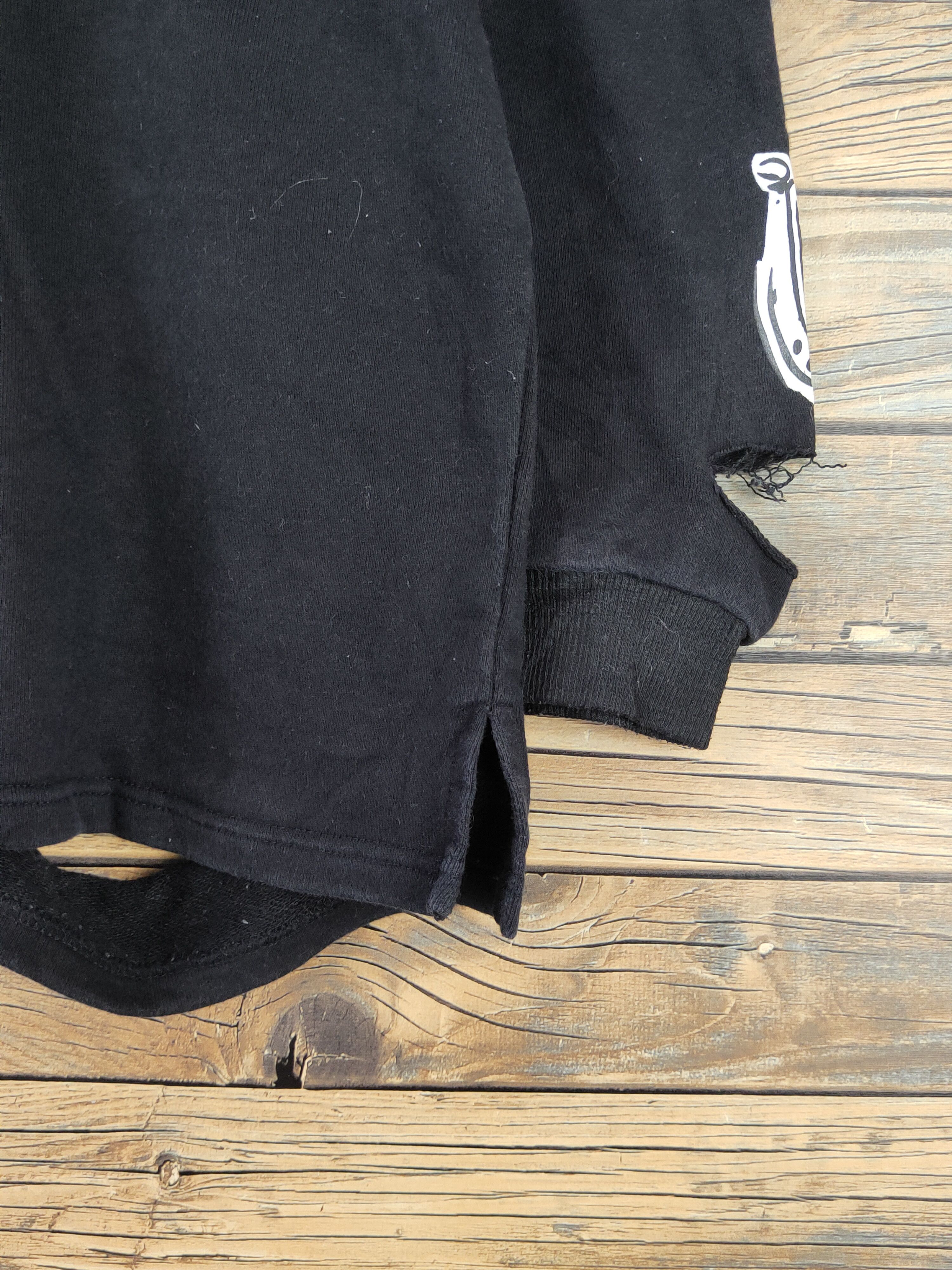 Japanese Brand × Seditionaries Ityoumio Black Dracula lips Ripped Sweatshirts #W964 Size L / US 10 / IT 46 - 8 Thumbnail