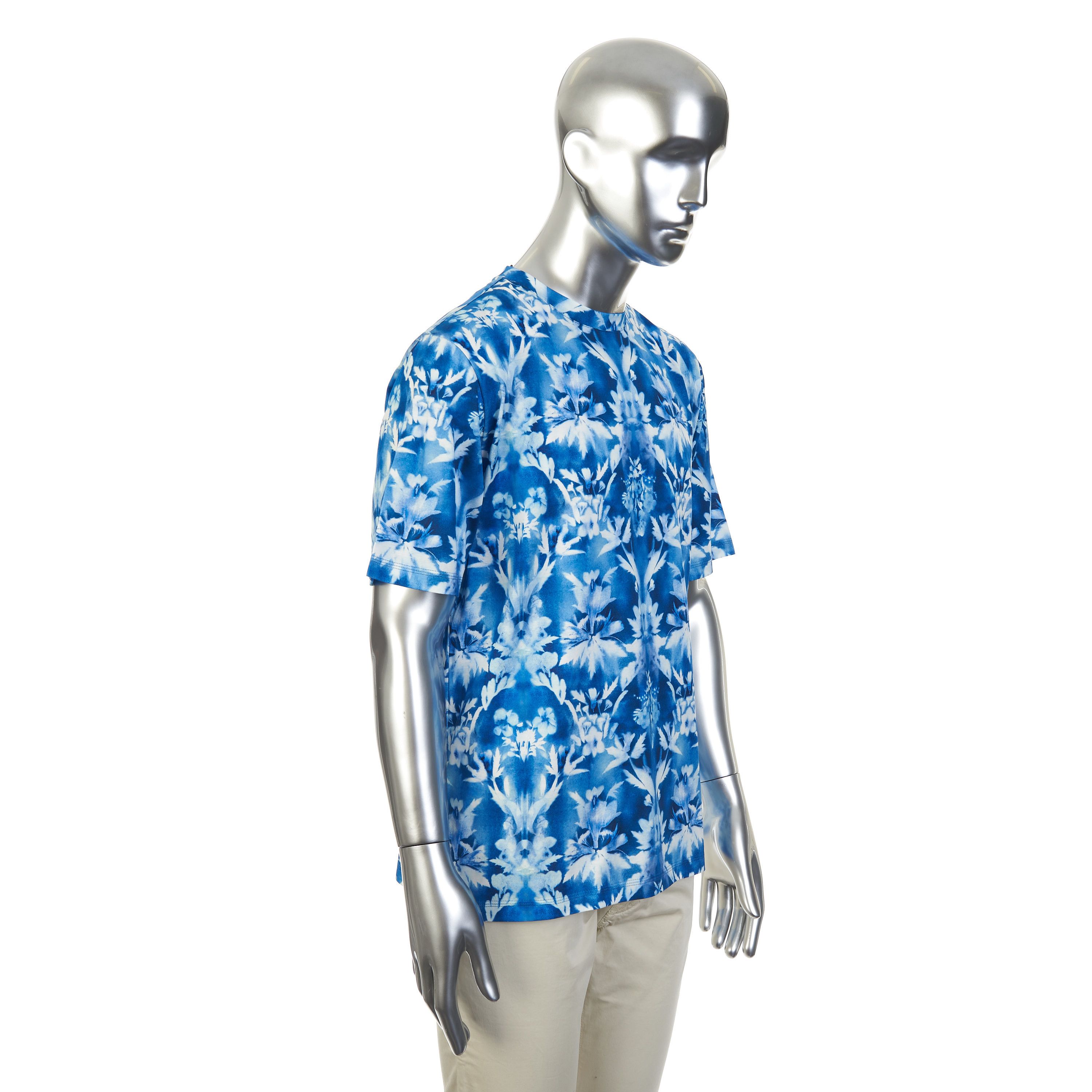 Berluti Indigo Blue Printed T-Shirt Size US L / EU 52-54 / 3 - 7 Thumbnail
