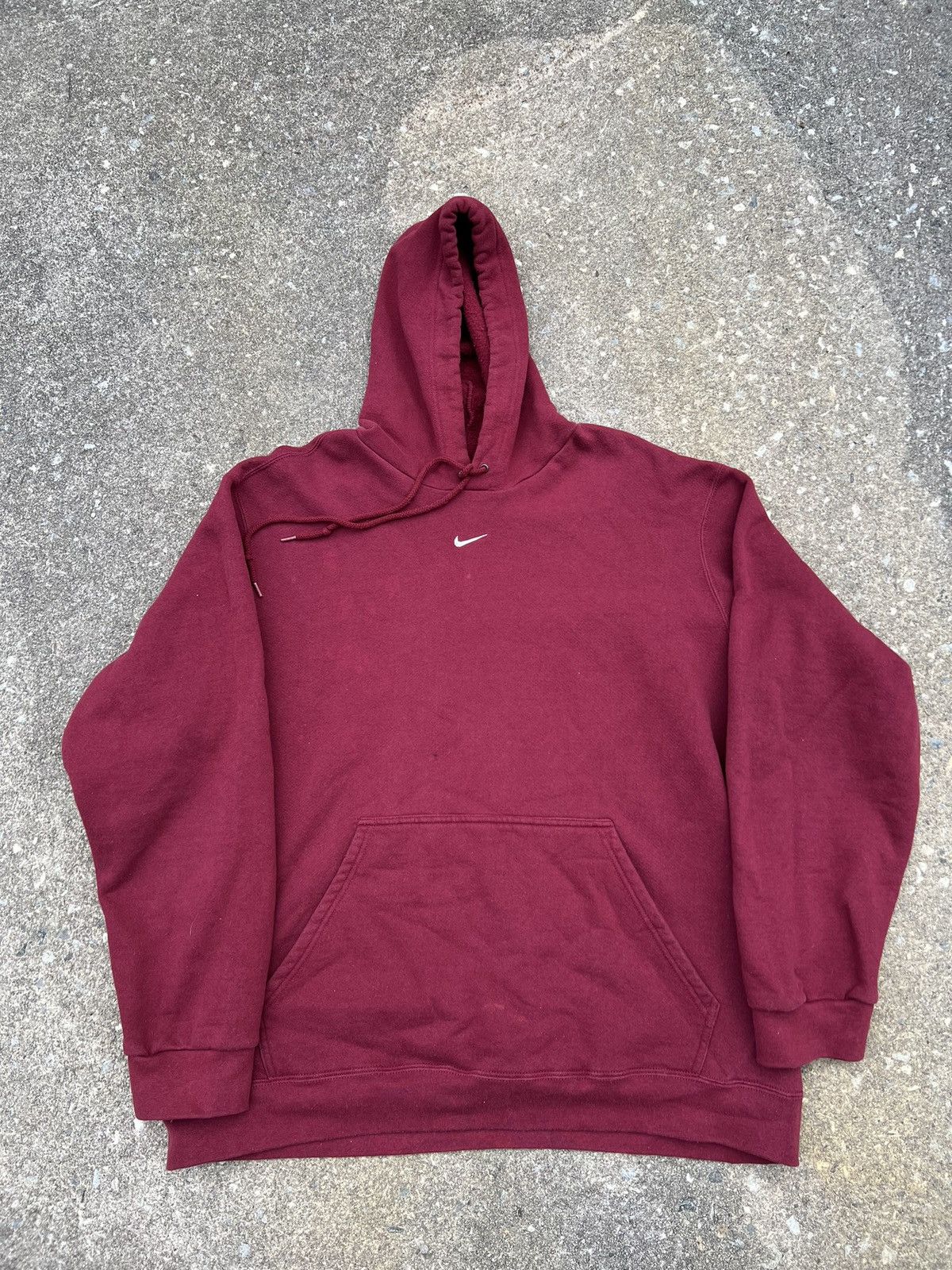 image of Y2K Nike Hoodie in Burgandy, Men's (Size XL)