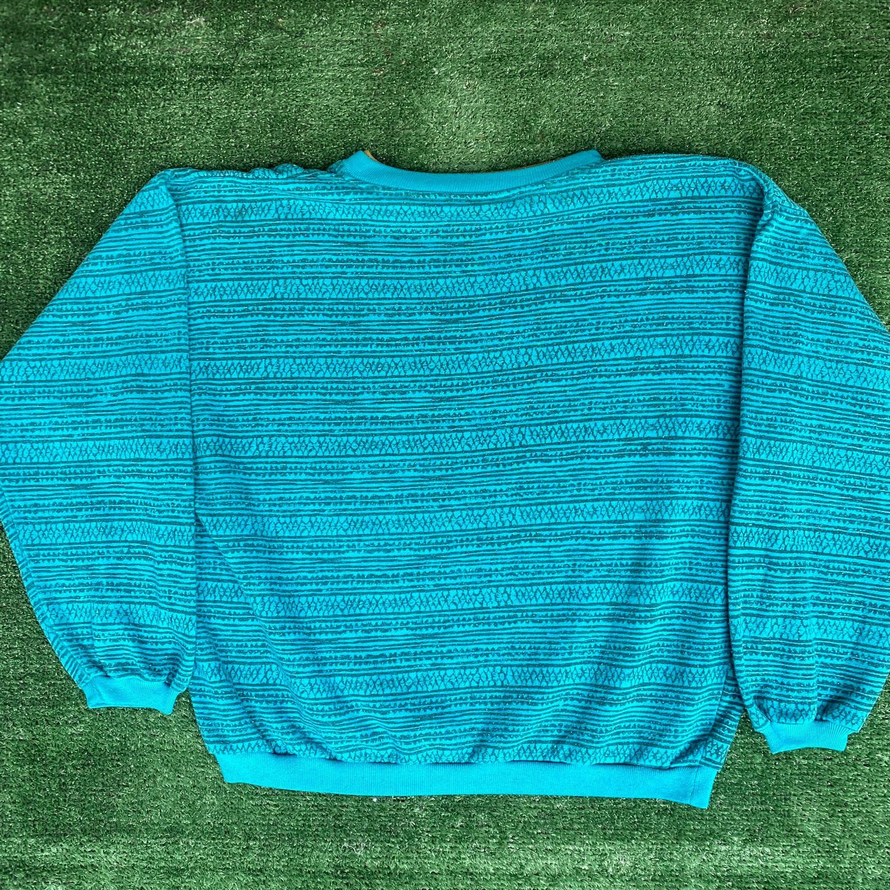 Vintage Vintage 80s Permit Geometric Sweatshirt Surf Logo Crewneck Size US M / EU 48-50 / 2 - 5 Thumbnail