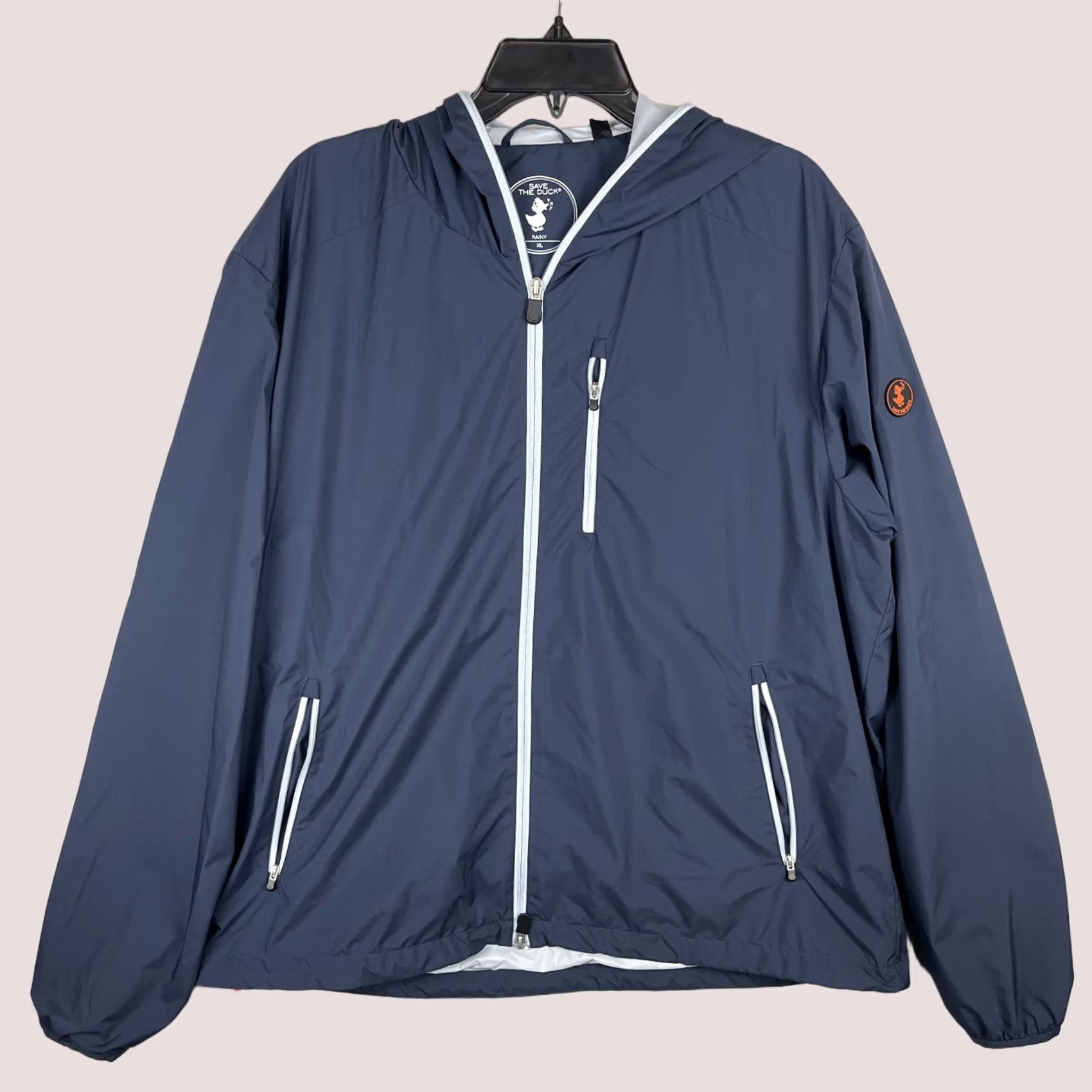 Save The Duck Save The Duck Jacket Womens XL Rainy Hooded Water Repellent Blue Jacket Size XL / US 12-14 / IT 48-50 - 1 Thumbnail
