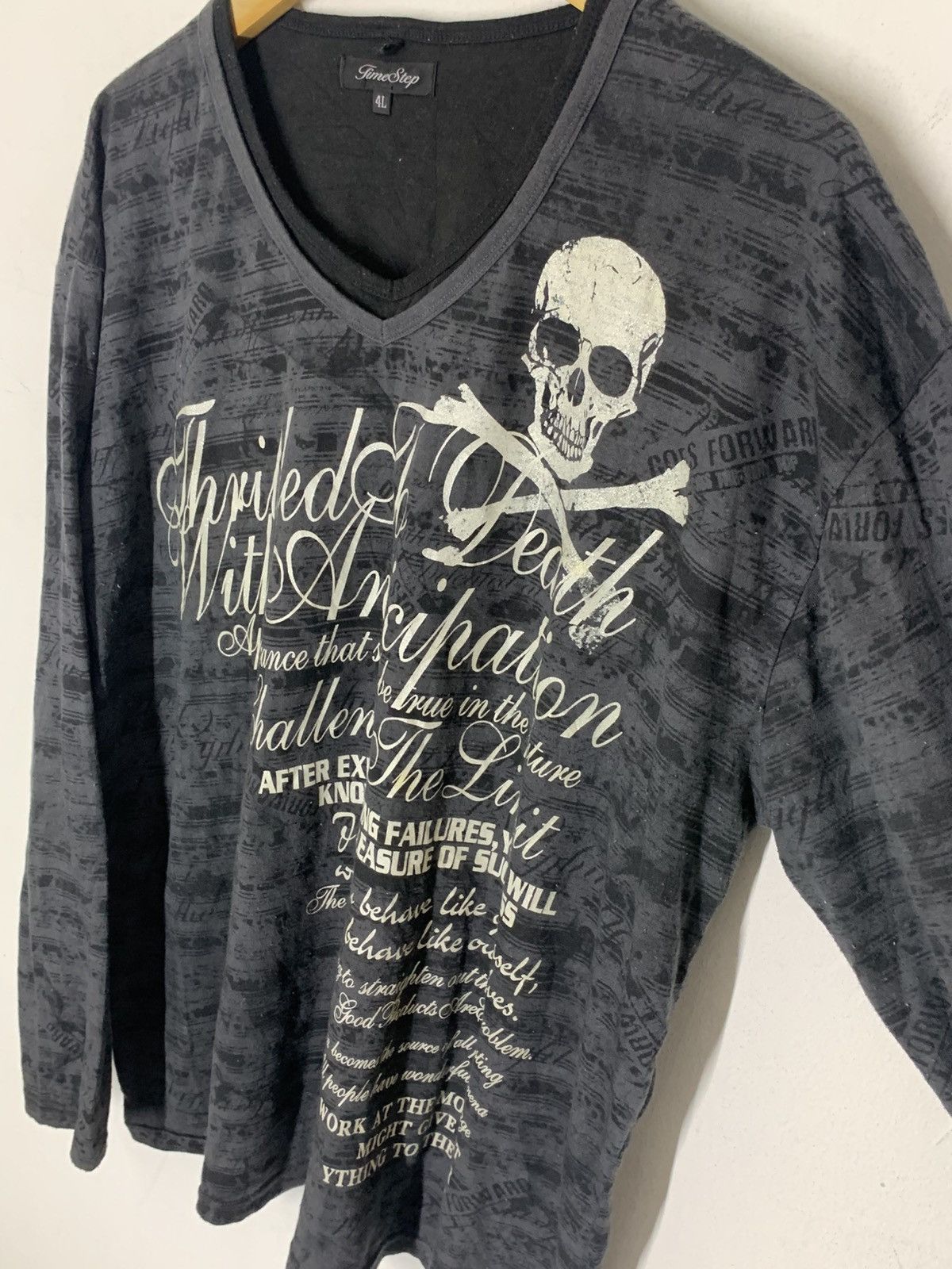 Japanese Brand Time Step Gothic Poem Text Apocalypse Longsleeve Size US L / EU 52-54 / 3 - 3 Thumbnail
