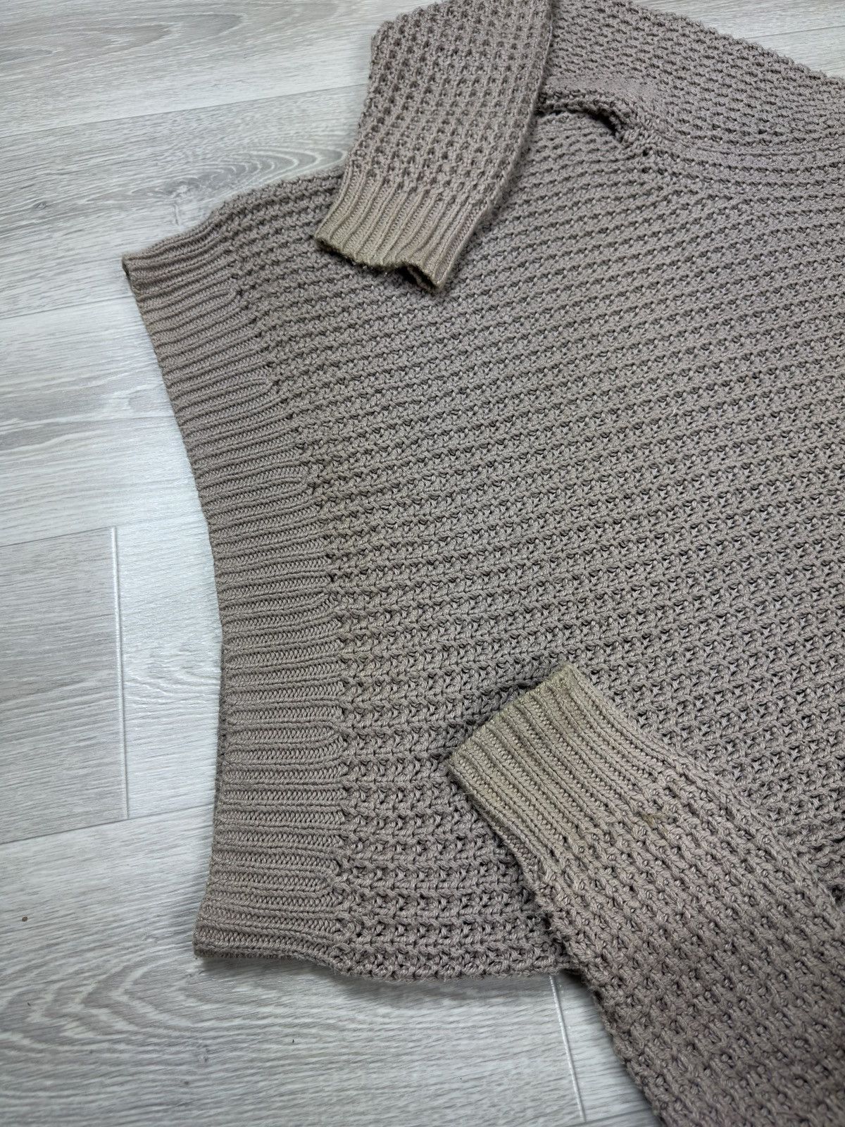 Allsaints Allsaints Chunky Open Knit Sweater Pullover Oversized L Size US XL / EU 56 / 4 - 4 Thumbnail