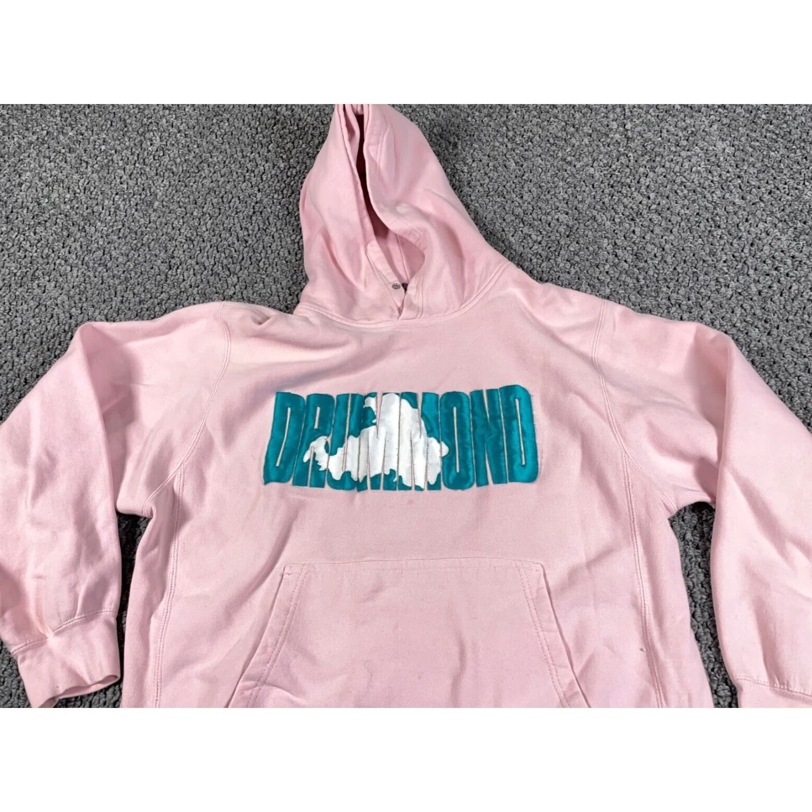 Etro VINTAGE Drummond Island Michigan Hoodie Sweatshirt - MV Sport - Hoodie - Adult Large - Pink - Embroidered - 90s Retro Hipster City Graphic Print Mens Size US L / EU 52-54 / 3 - 5 Thumbnail