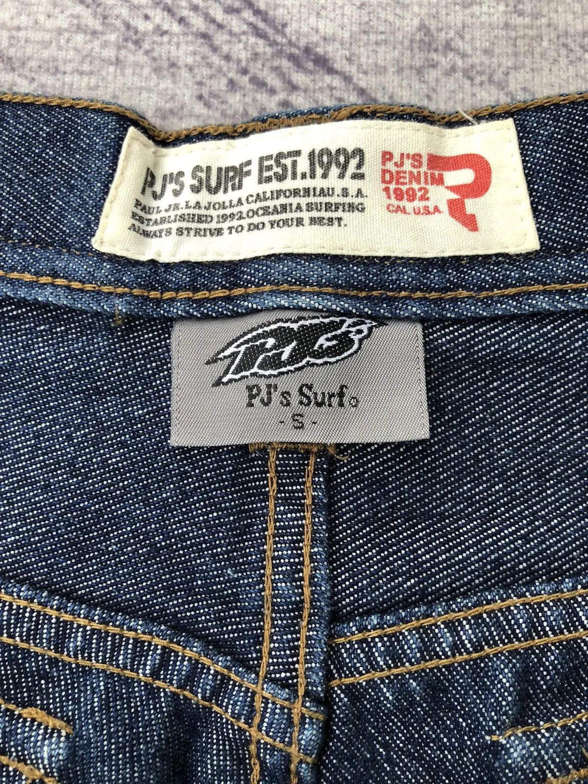 PJ's Japanese Surfwear Hip Hop Jeans Cargo Shiny Pants