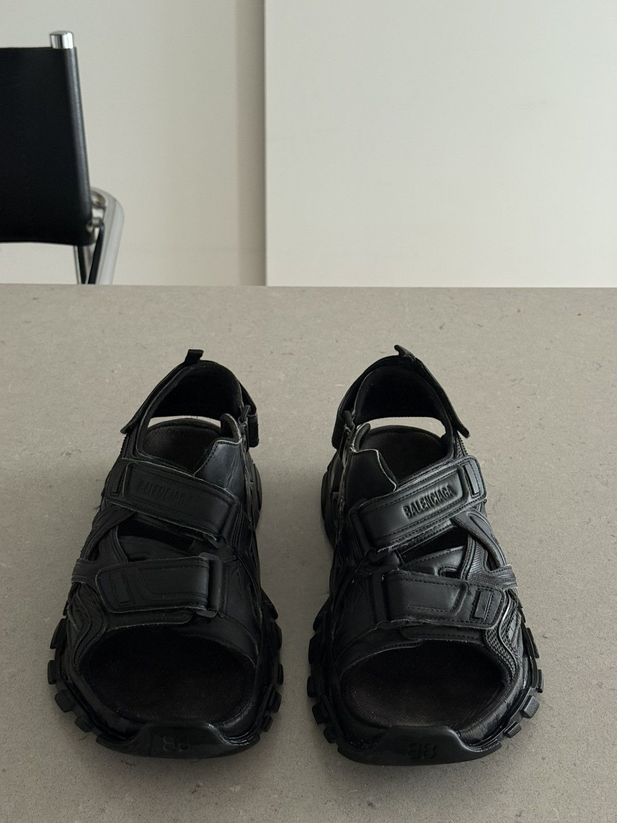 Balenciaga Black Balenciaga Track Sandals Size US 8 / EU 41 - 7 Thumbnail