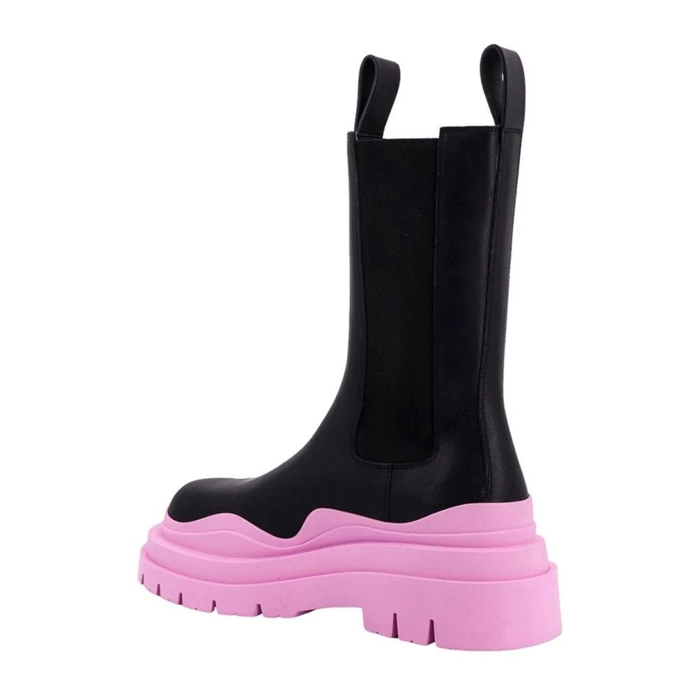 Bottega Veneta o1lf3ng10925 Leather Tire Boots in Black Size US 8.5 / IT 38.5 - 3 Thumbnail