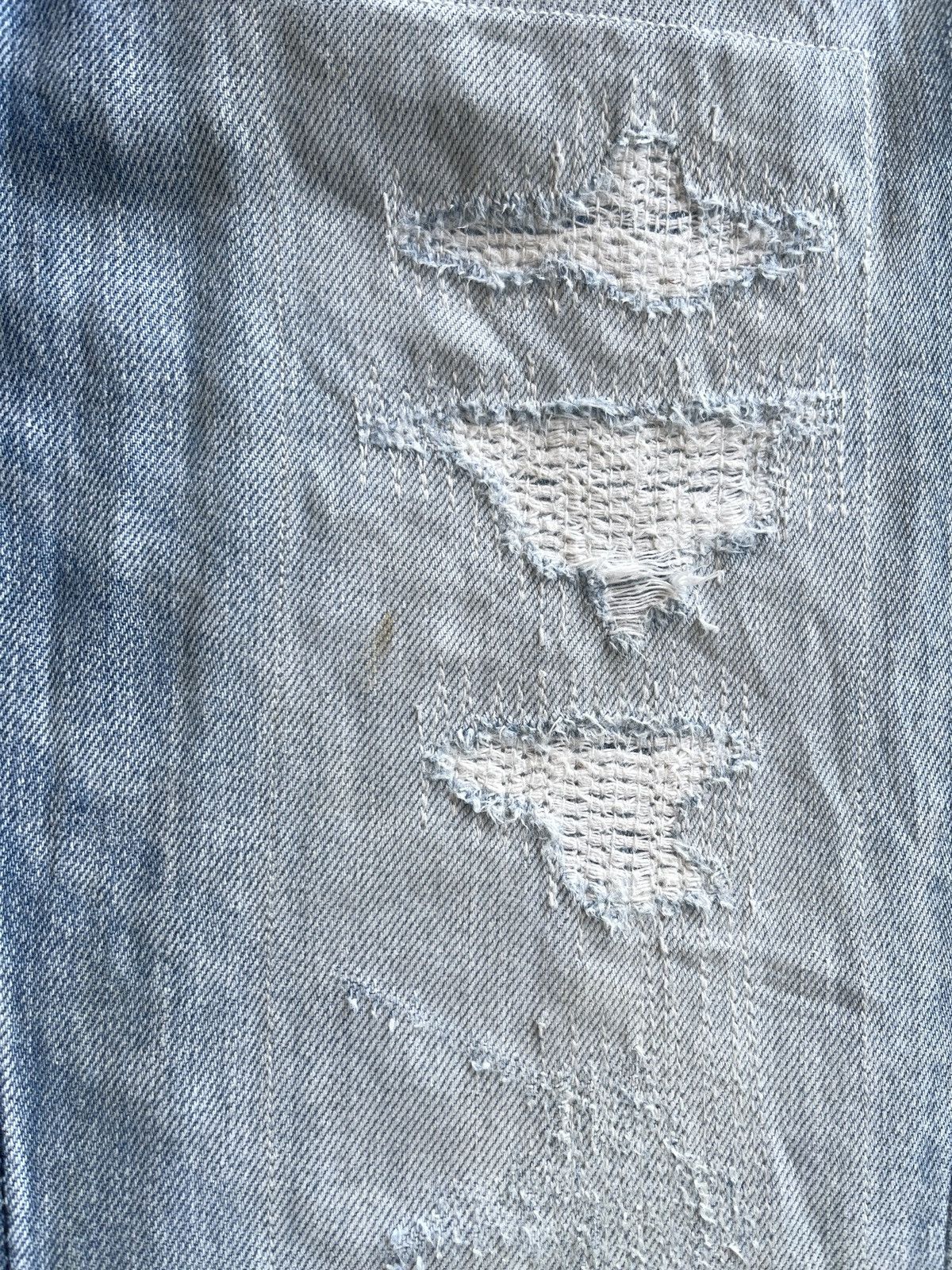 Japanese Brand Lounge Lizard Distressed Straight Cut Denim Size US 29 - 7 Thumbnail