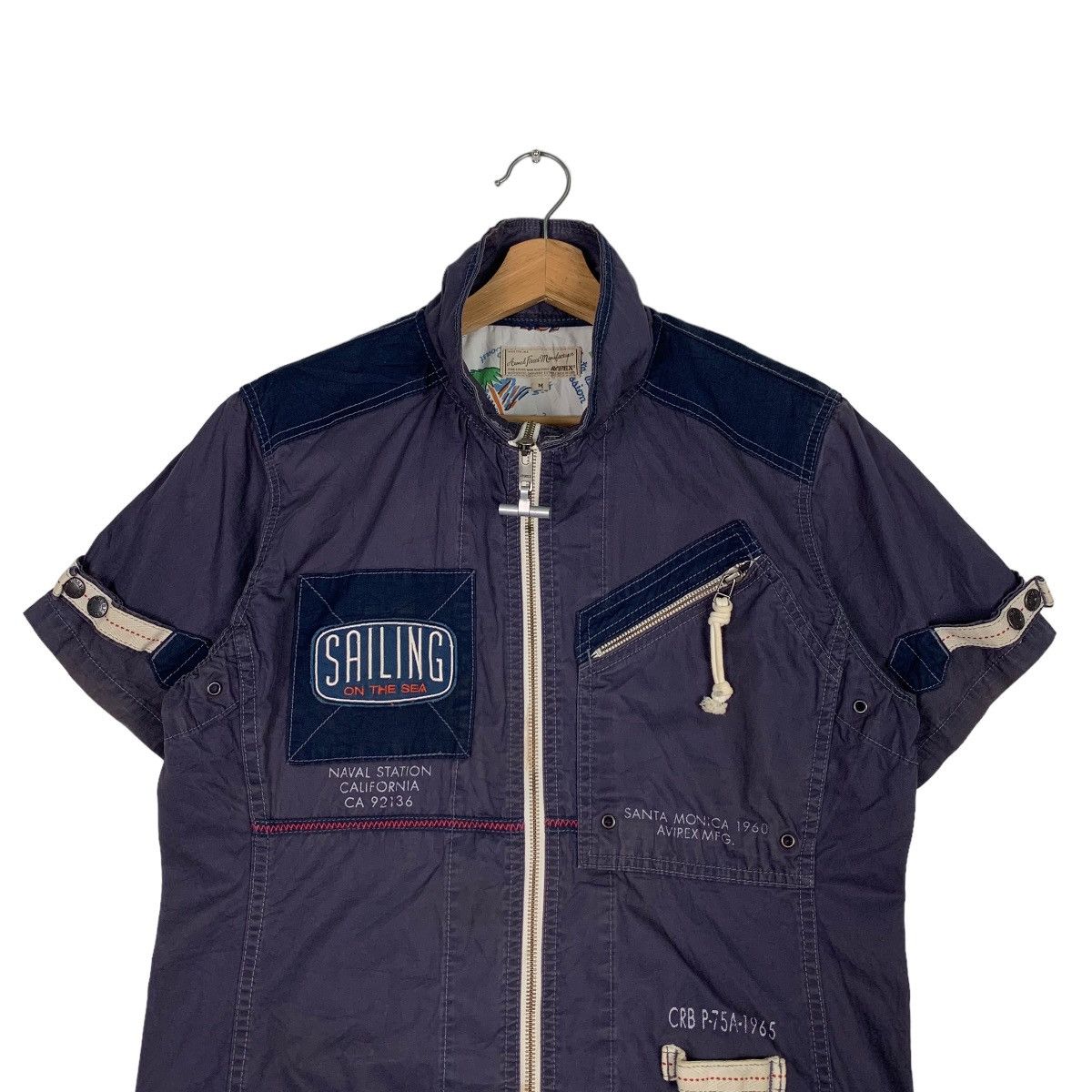 Avirex AVIREX Sailing on the Sea Short Sleeve Jacket #0631-C29 Size US M / EU 48-50 / 2 - 2 Thumbnail