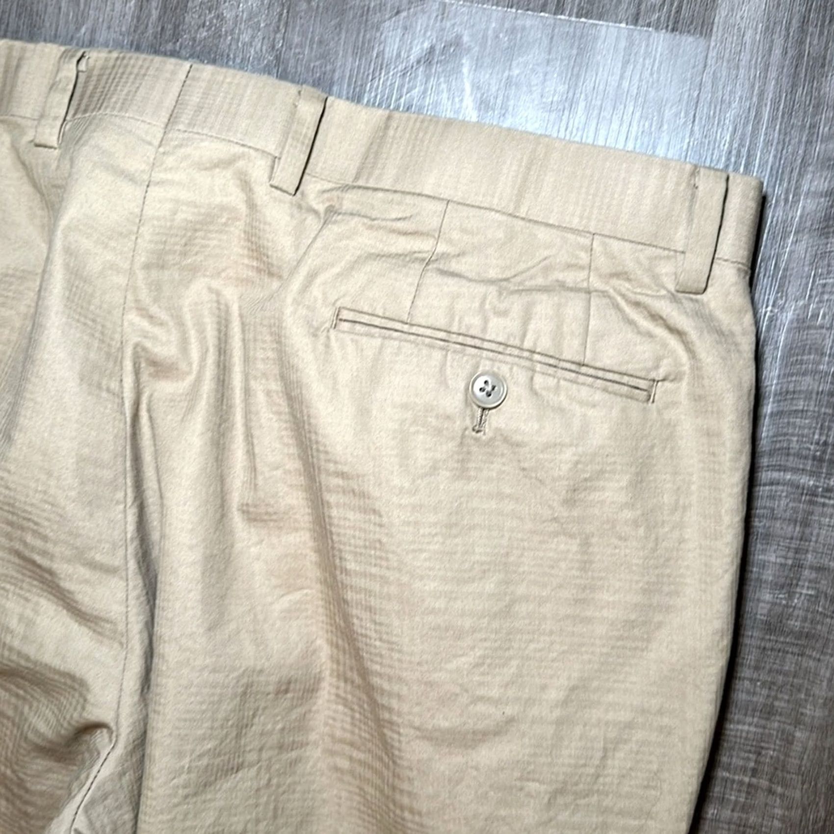 John Varvatos John Varvatos Plaid Chino Dress Pants Men 38 Regular Tan 30in Inseam Size US 38 / EU 54 - 5 Thumbnail