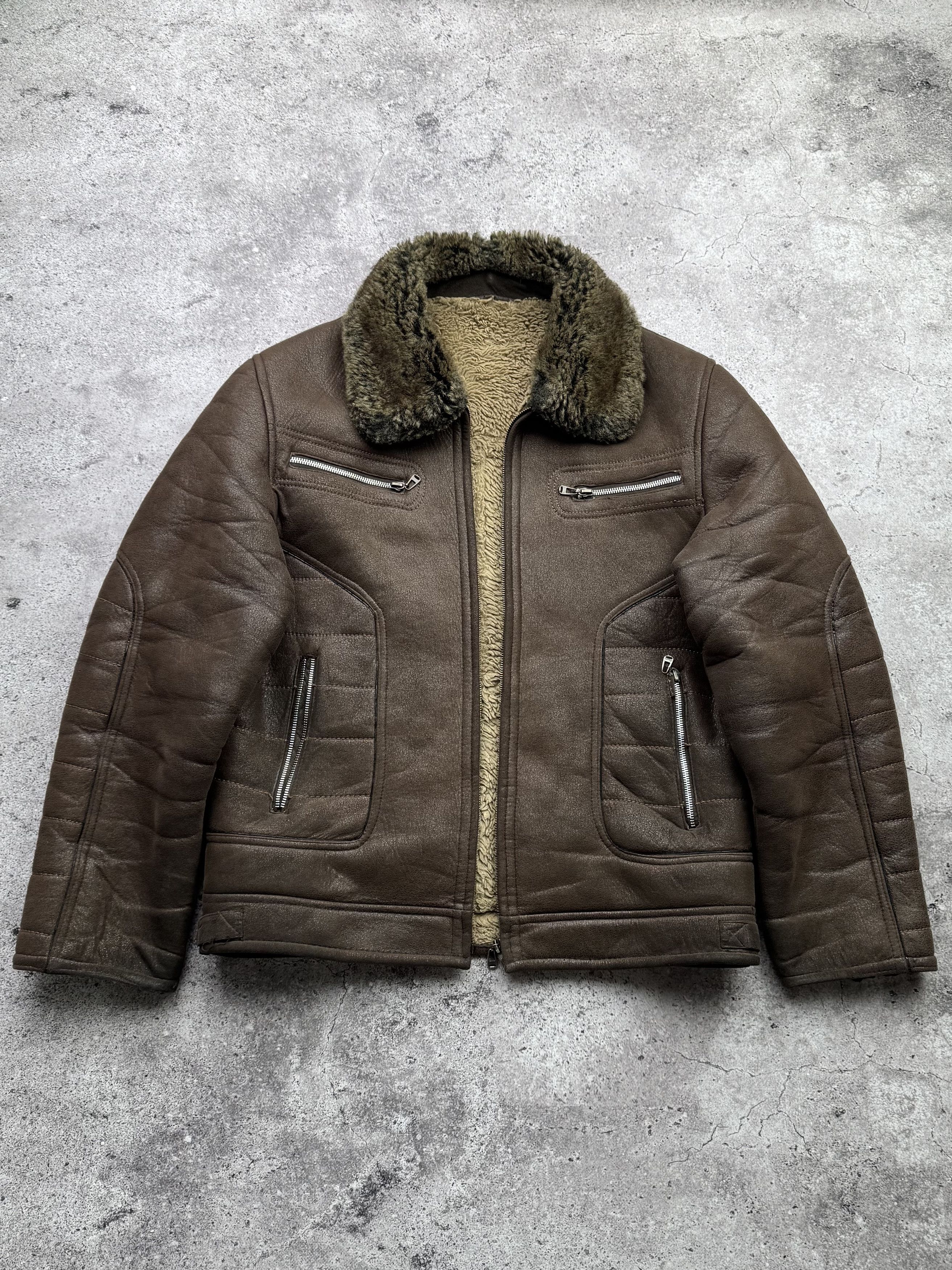 Vintage Vintage Faux Sheepskin Jacket C417(V530) Size US L / EU 52-54 / 3 - 1 Thumbnail