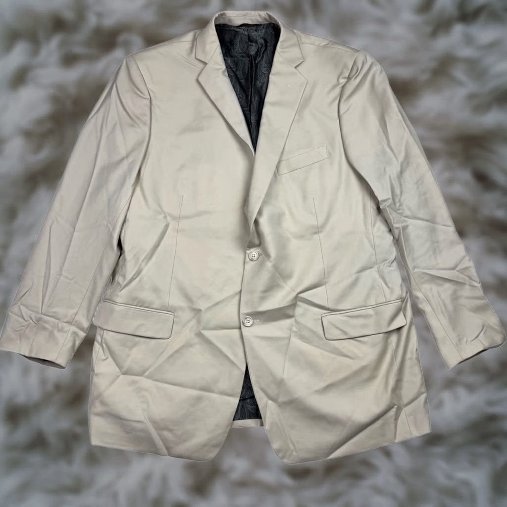 Brooks Brothers Brooks Brothers Blazer Jacket Mens 48R Wool Ivory Green Two-Button Notch 100% Wool Regular Cardigan? Size 48R - 1 Thumbnail