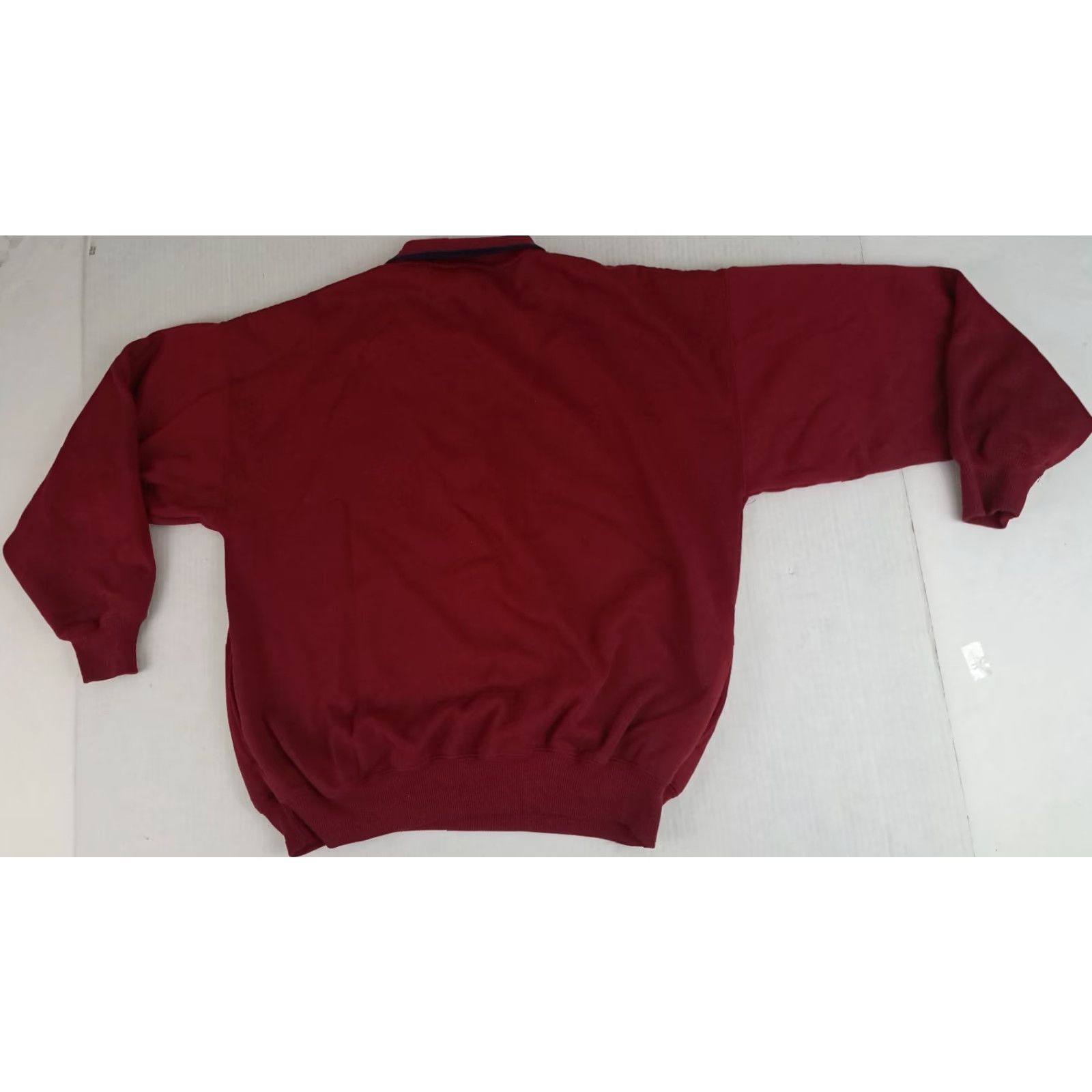 Vintage VINTAGE Claybrooke Golf Embroidered Sweater Shirt Medium Dark Red Men Pullover 1/4 Button Long Sleeve Knit Cotton Winter Fall Spring Regular Size US M / EU 48-50 / 2 - 5 Thumbnail