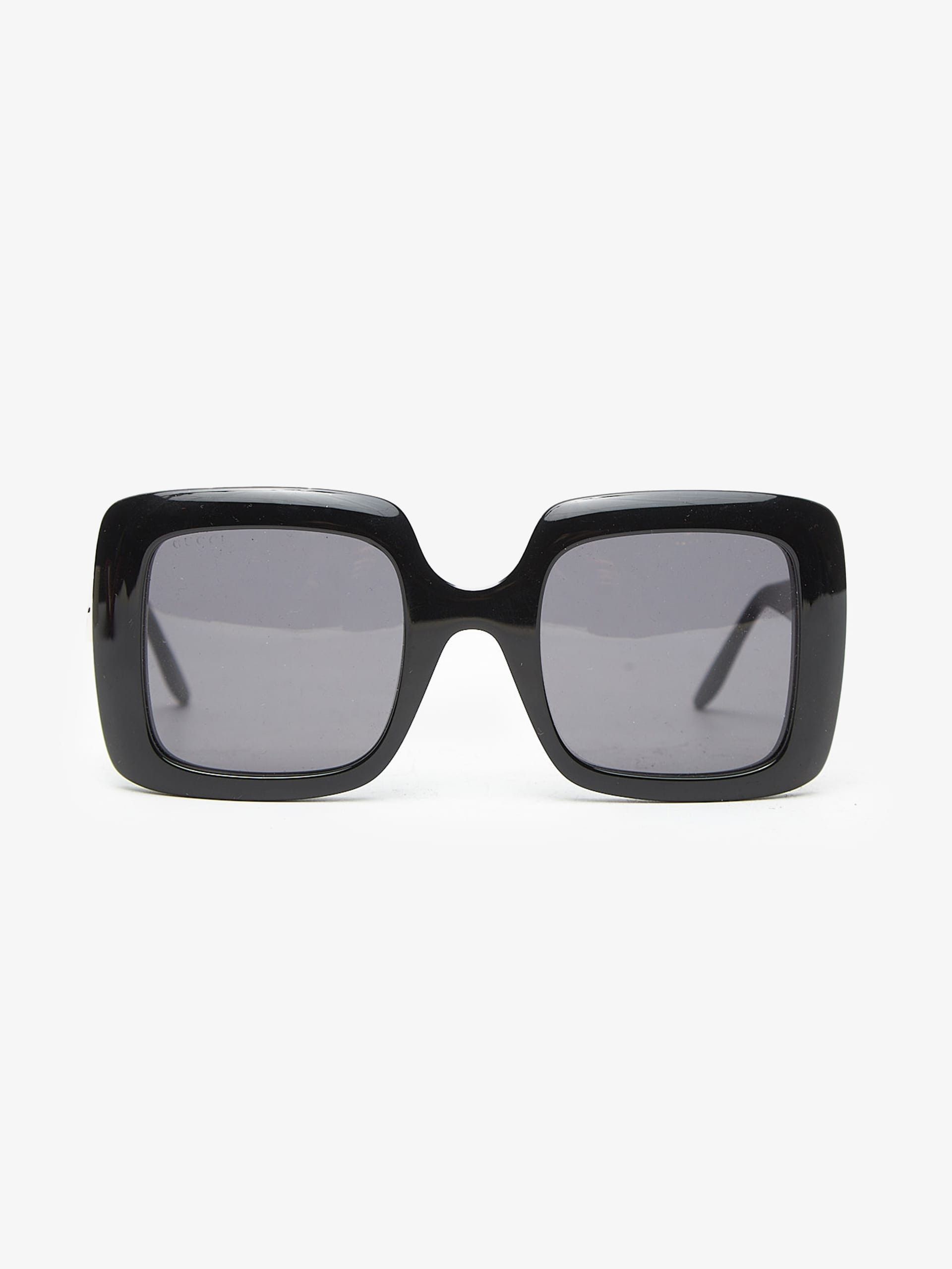 Gucci Black Logoed Sunglasses Size ONE SIZE - 1 Thumbnail