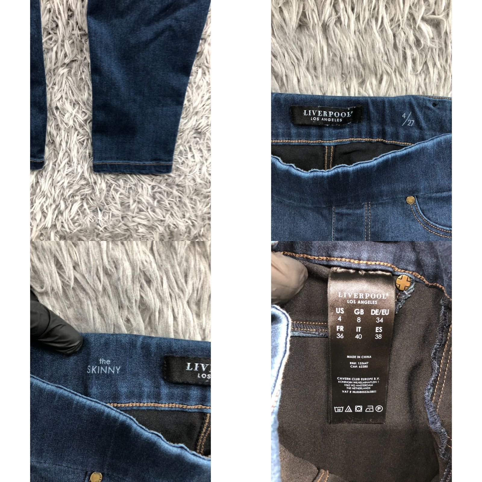 Vintage Liverpool Jeans Skinny Jeans Shirt? Size 27" / US 4 / IT 40 - 8 Thumbnail