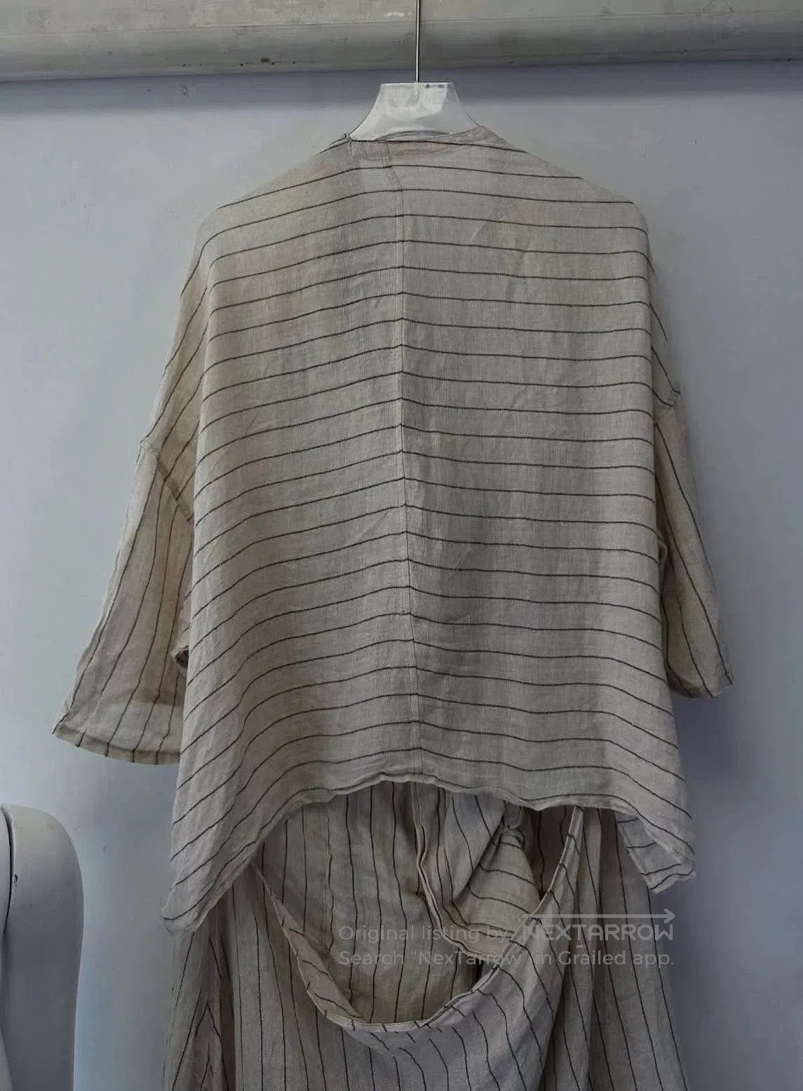 Y's Y's Yohji Yamamoto Striped Long Shirt Jacket. Size L / US 10 / IT 46 - 4 Thumbnail