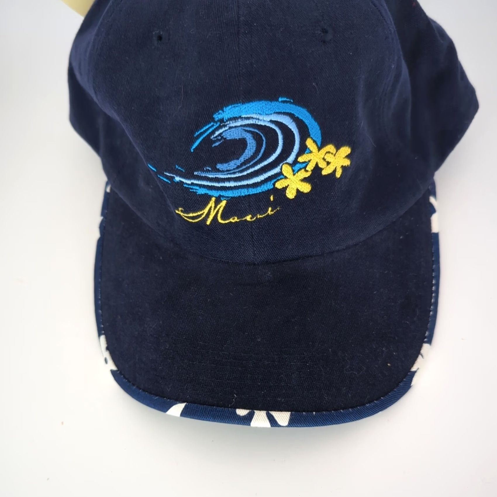 Vintage VINTAGE Loop Hawaii Ball Cap Hat Floral Embroidered Diamond Head Blue Adjustable Cotton Canvas Men Baseball Cap USA Theme Size ONE SIZE - 3 Thumbnail