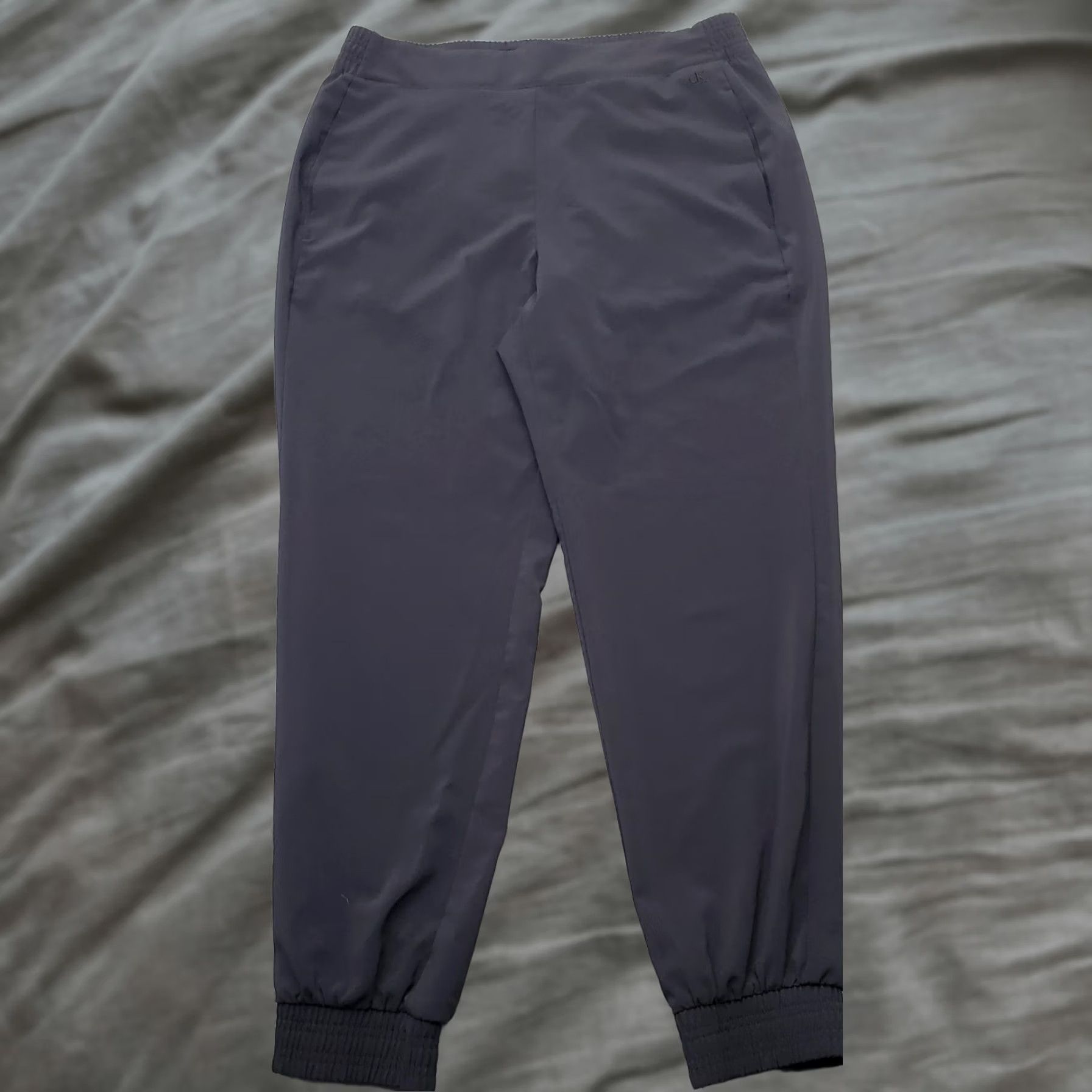 Calvin Klein Calvin Klein Jogger Pants Womens M Black Embroidered Logo Stretch Elastic Waist Size 32" / US 10 / IT 46 - 1 Thumbnail