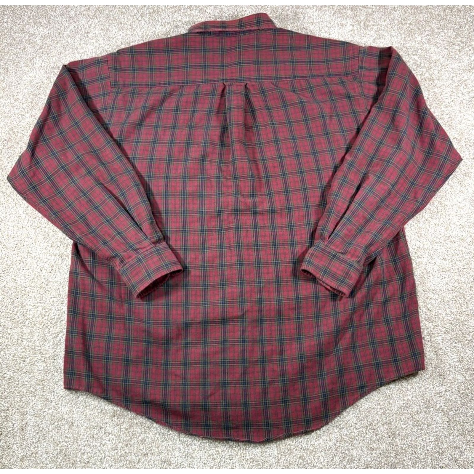 Nautica VINTAGE Nautica Plaid Flannel Button-Down Shirt Long Sleeve L Red Men Regular Shirt Size US L / EU 52-54 / 3 - 4 Thumbnail
