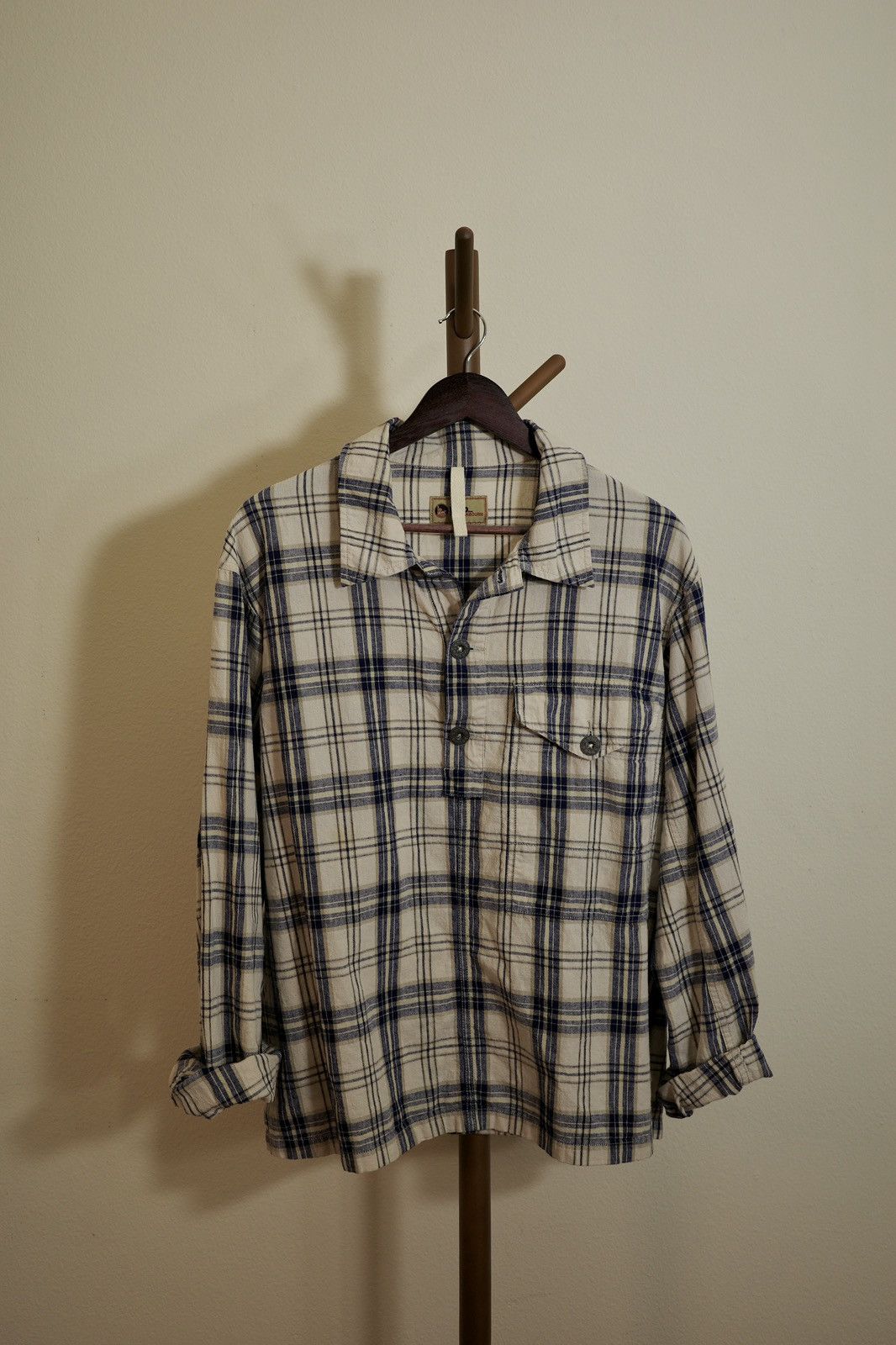 Nigel Cabourn Nigel Cabourn Lybro ivory plaid work shirt Size US L / EU 52-54 / 3 - 2 Thumbnail