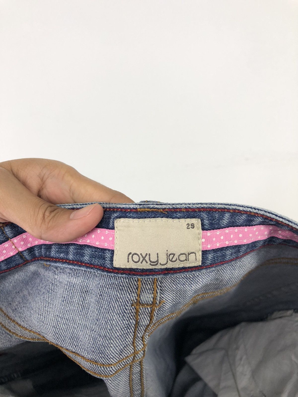 Japanese Brand × Quiksilver Roxy Jean Distressed Faded Blue Jeans Size 31" - 19 Thumbnail