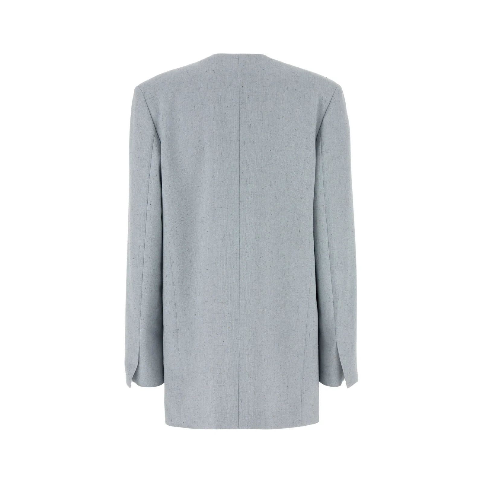 Alberta Ferretti ALBERTA FERRETTI Melange Light-Blue Jersey Blazer New & Auth Size L / US 10 / IT 46 - 2 Thumbnail