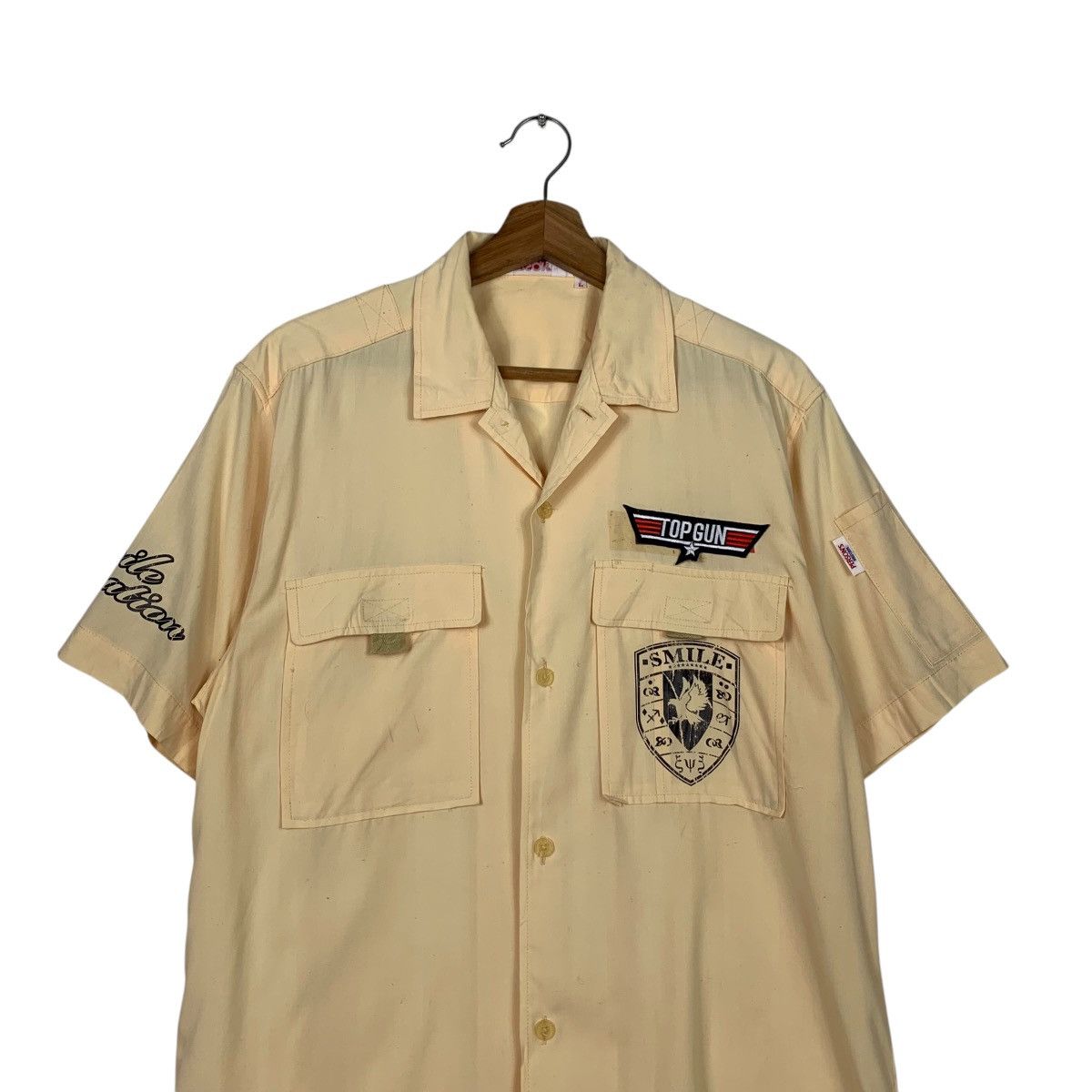 PERSON'S PERSON’S Uniform Top Gun Patches Button Shirt #2067-C90 Size US L / EU 52-54 / 3 - 2 Thumbnail