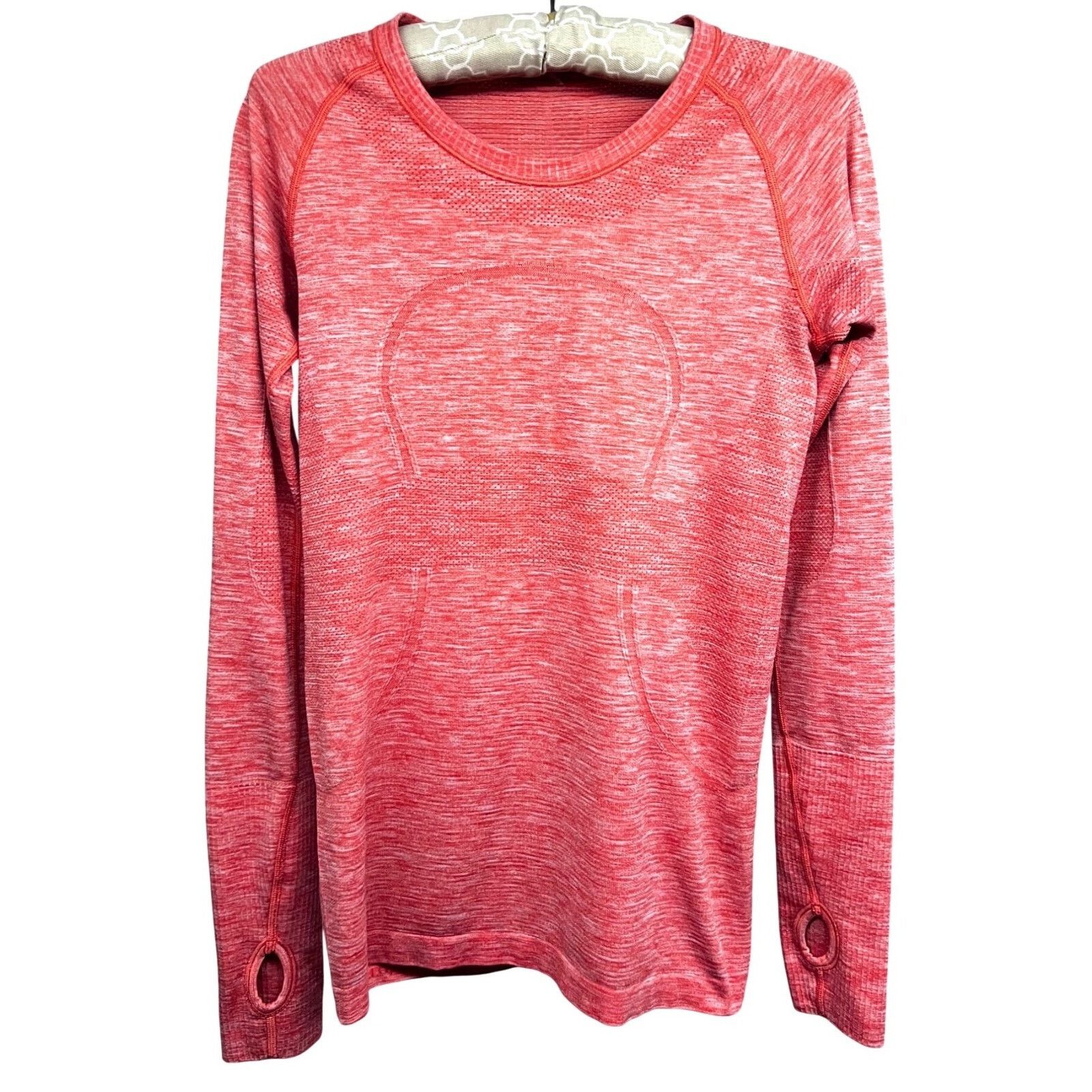 Lululemon Lululemon Swiftly Tech Pullover Top Shirt Coral Sz 6 Stretch Size M / US 6-8 / IT 42-44 - 1 Thumbnail
