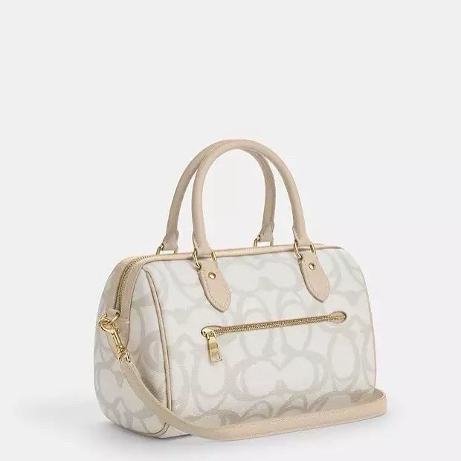 Coach NWT Coach Rowan Satchel Crossbody Bag Sketch Ivory CBM15 Size ONE SIZE - 11 Thumbnail