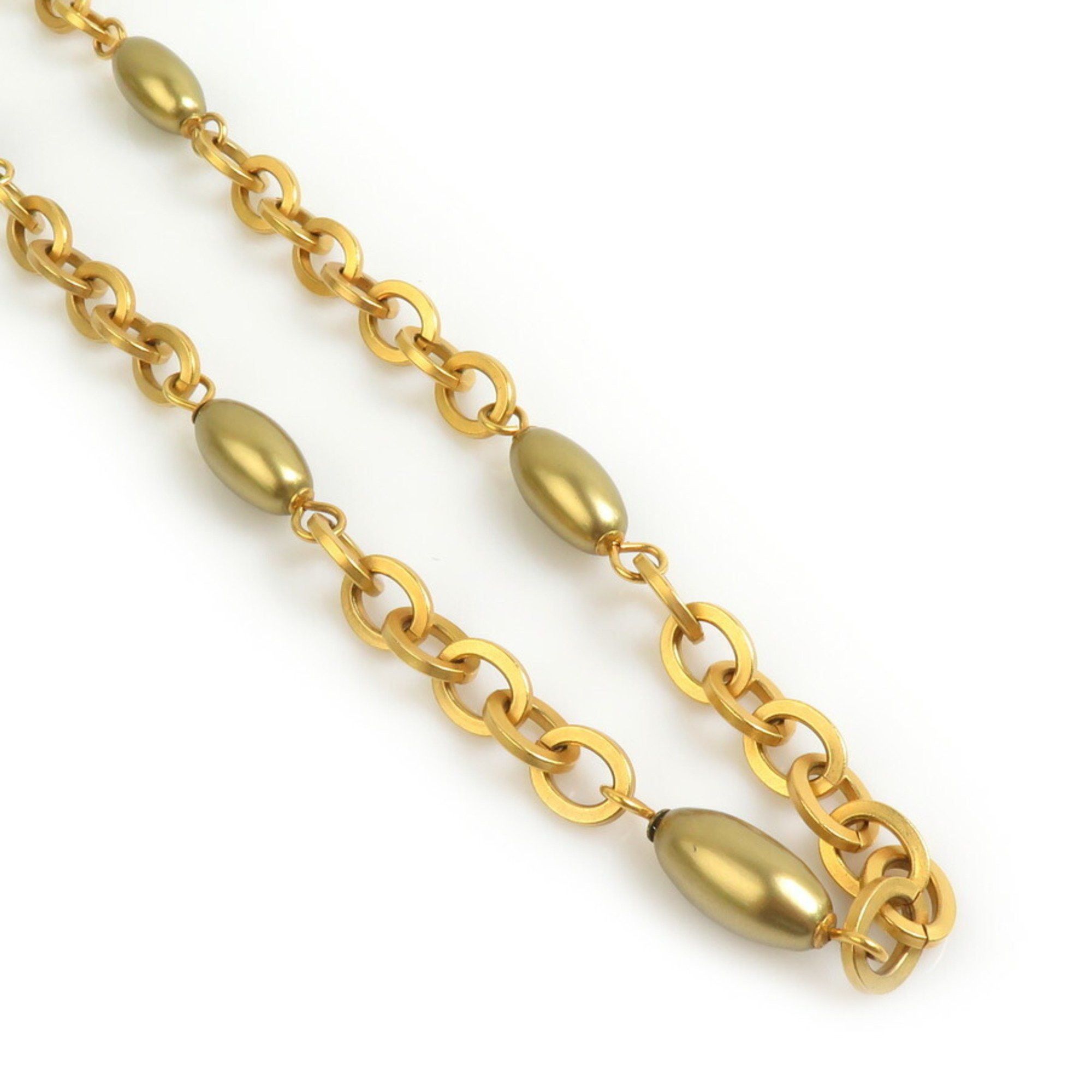 Chanel CHANEL Coco Mark Metal Faux Pearl Gold Necklace for Women e60665a Size ONE SIZE - 1 Thumbnail