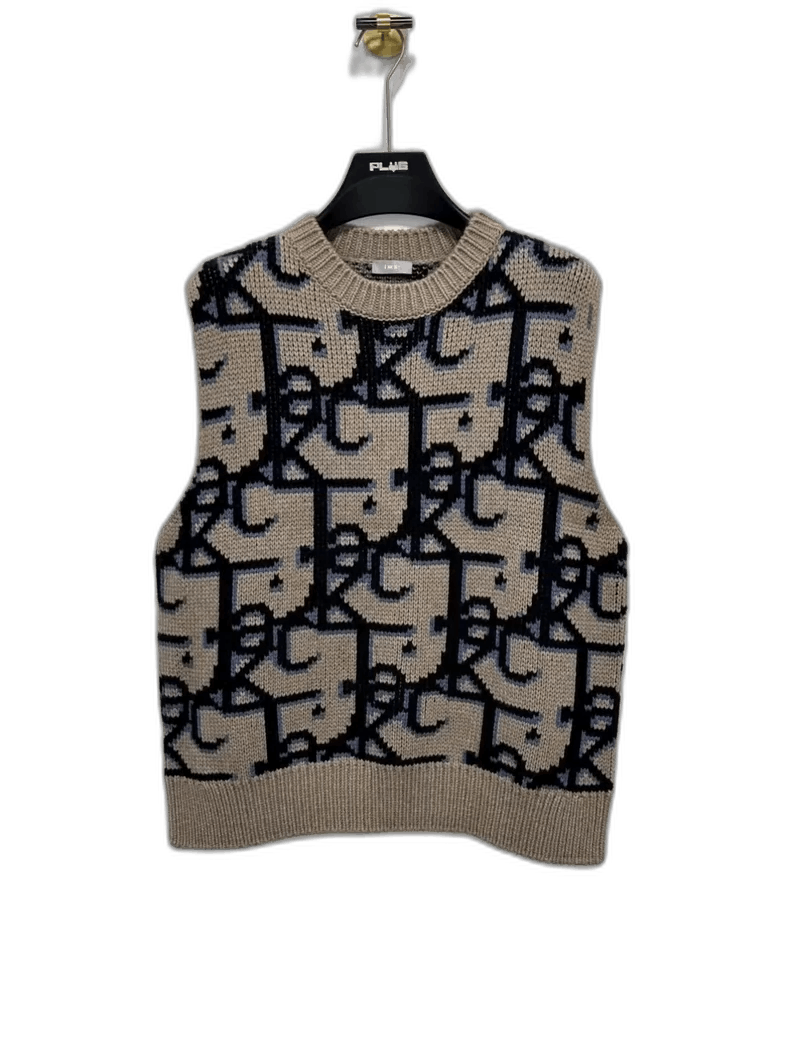 Dior Dior Travis Scott Patterned Knit Vest-2505 Size US L / EU 52-54 / 3 - 1 Thumbnail