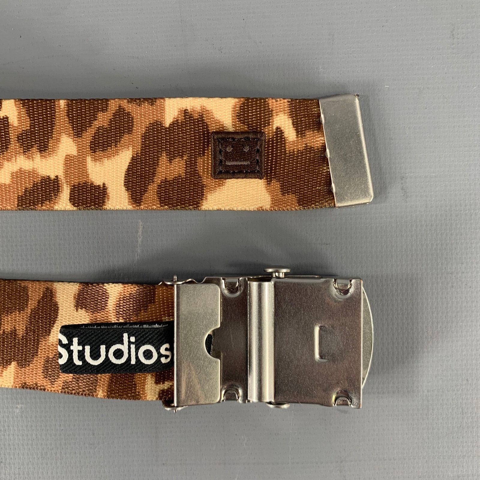 Acne Studios ACNE STUDIOS Size L Tan Black & Grey Animal Print Viscose Size US L / EU 52-54 / 3 - 4 Thumbnail